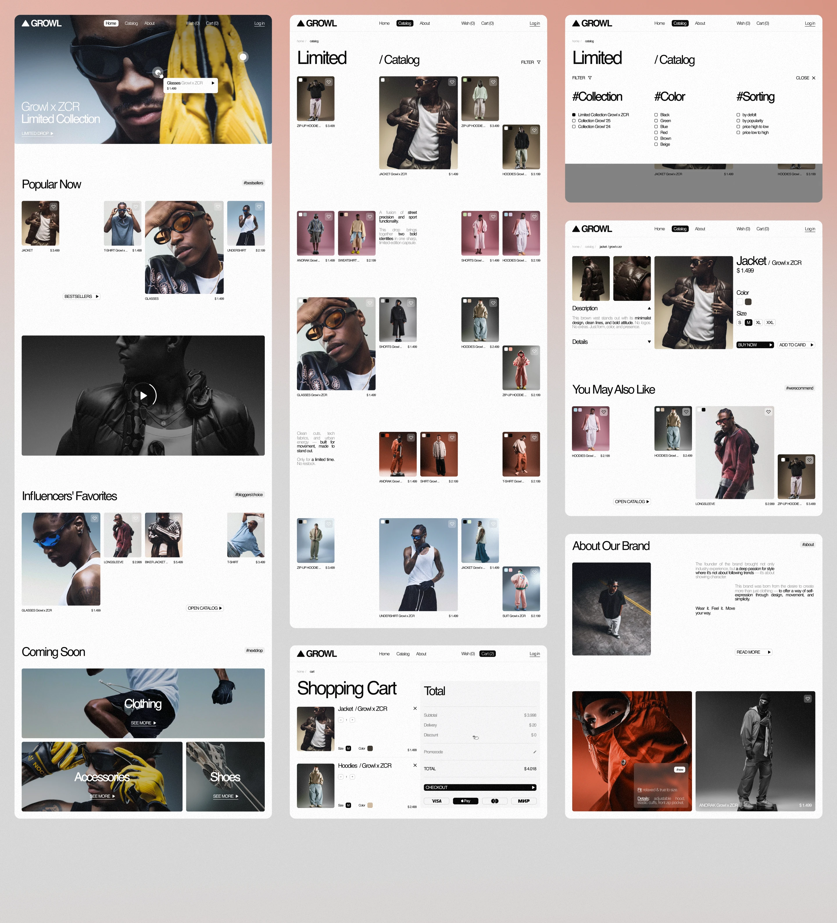 growl // clothing e-commerce — Изображение №12 — Интерфейсы на Dprofile