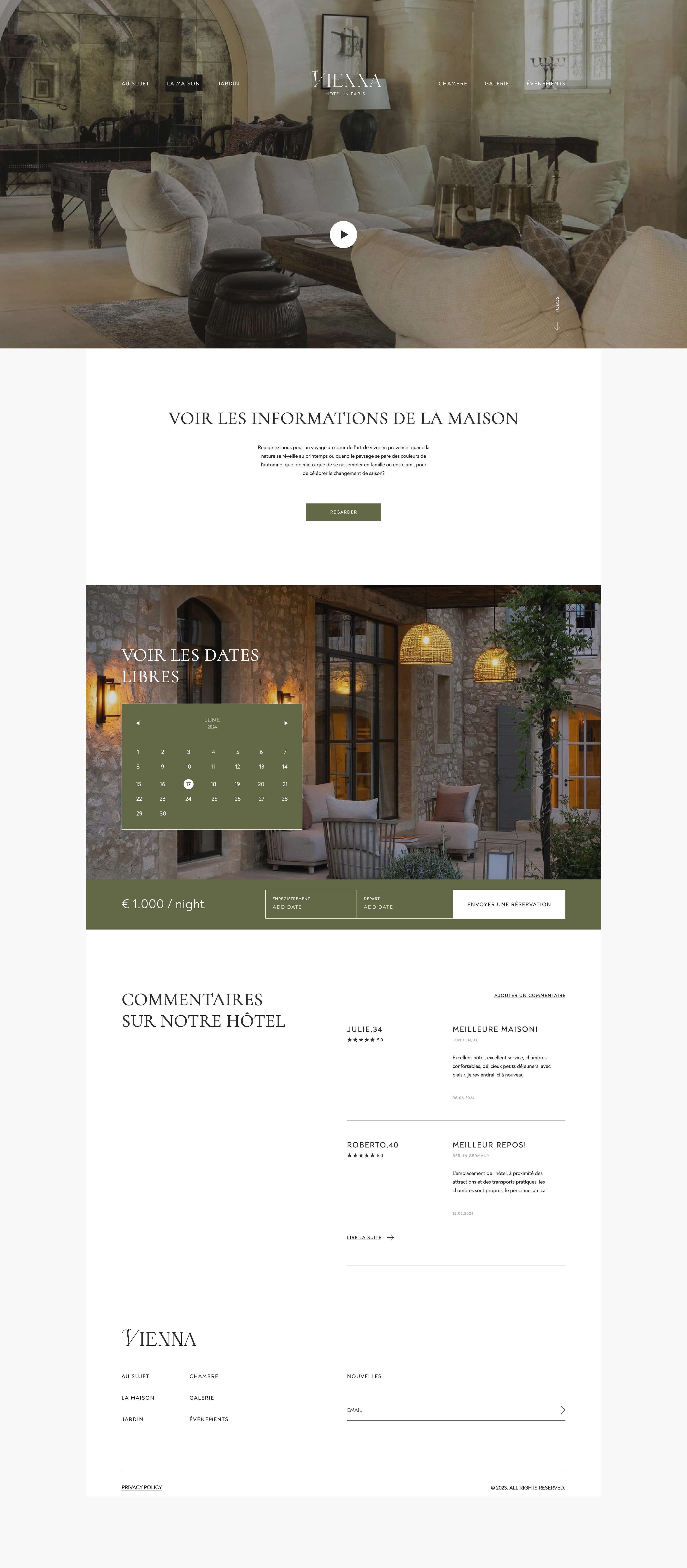 Vienna hotel - website / e-commercy design — Изображение №10 — Интерфейсы на Dprofile