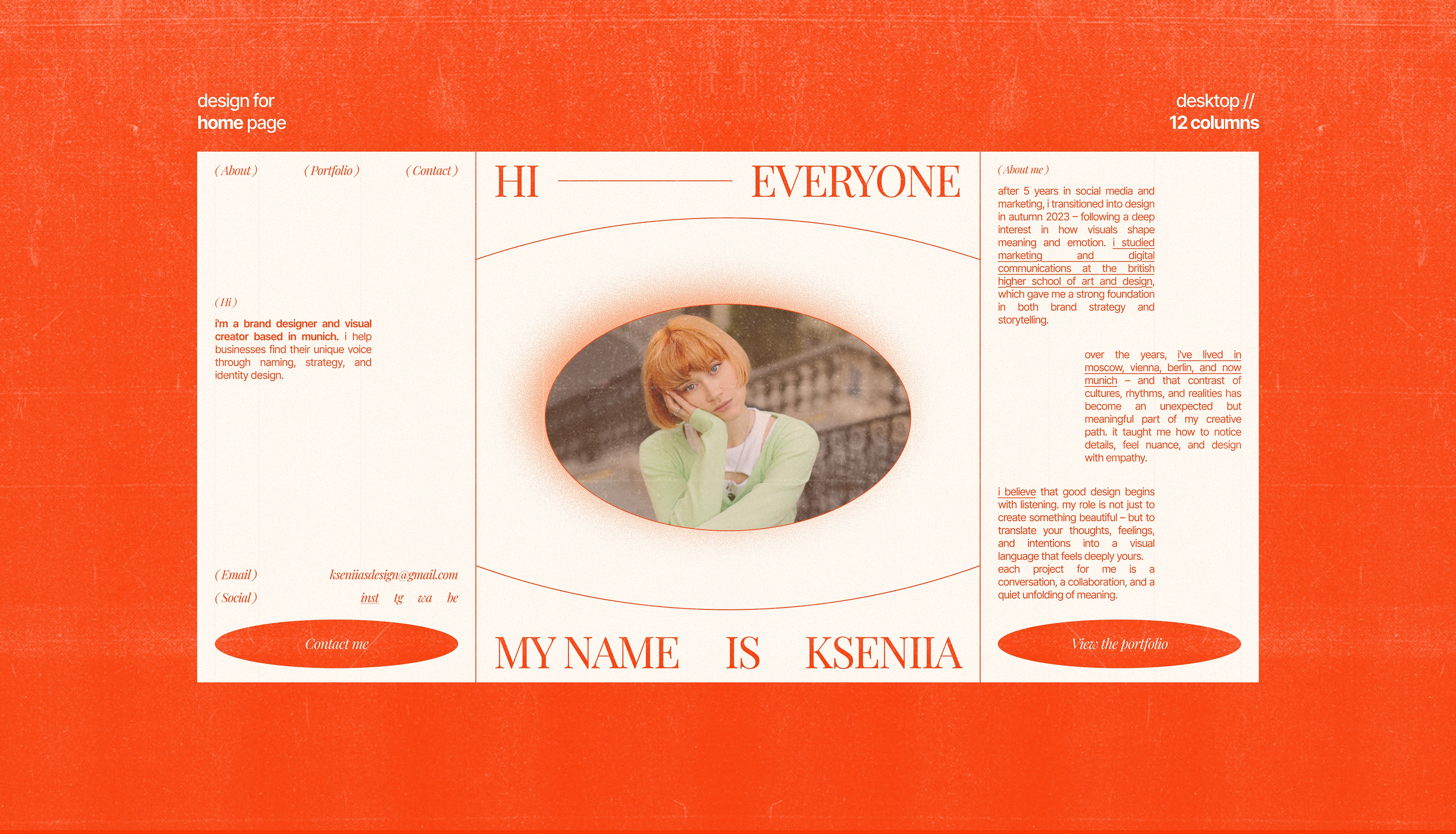 website for brand designer // kseniia — Изображение №2 — Интерфейсы на Dprofile