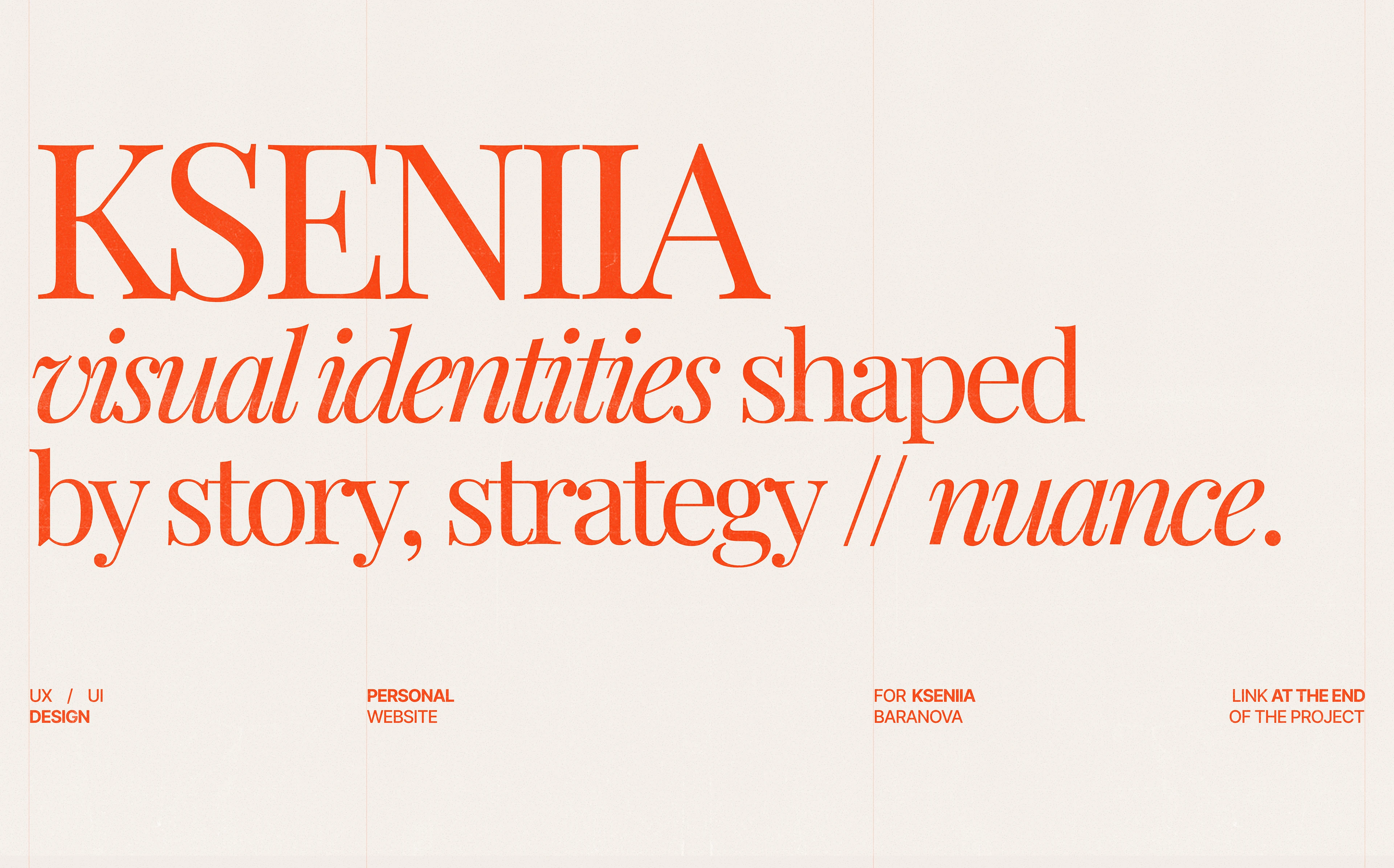 website for brand designer // kseniia — Изображение №1 — Интерфейсы на Dprofile