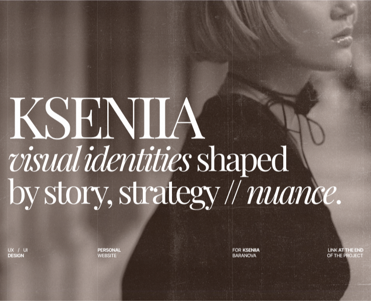 website for brand designer // kseniia на Dprofile