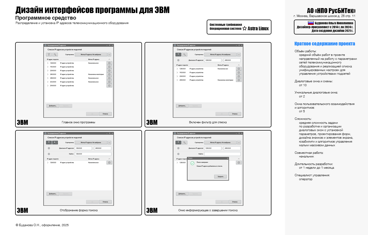 ПС "Распределение IP адресов" 2021 г. — Изображение №1 — Интерфейсы на Dprofile