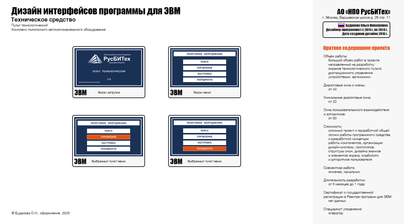 Пульт технологический 2016 г. — Изображение №1 — Интерфейсы на Dprofile