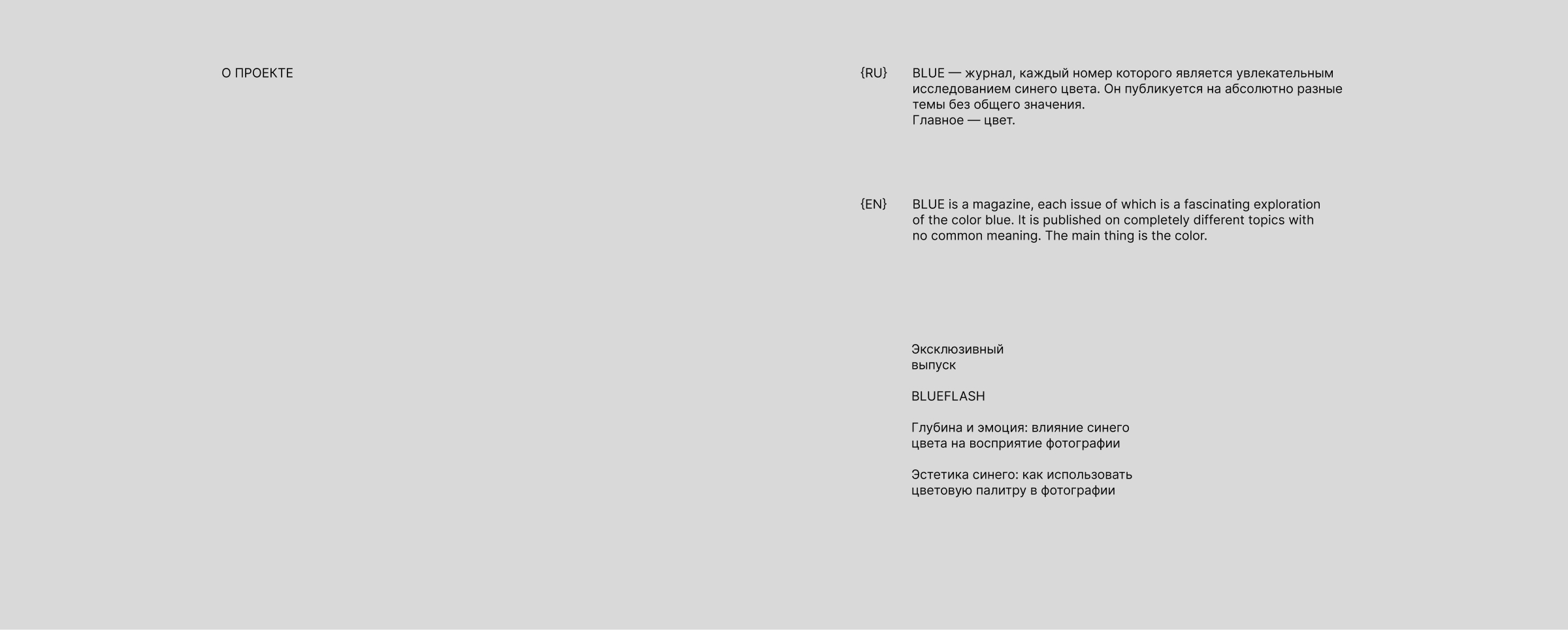 BLUE журнал (синий) — Изображение №3 — Брендинг, Графика на Dprofile
