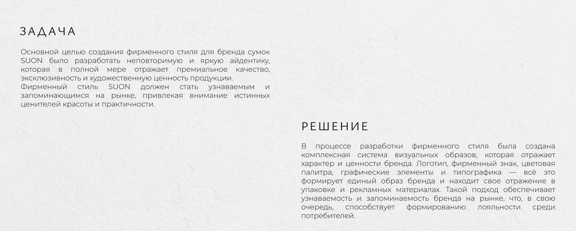 Фирменный стиль для бренда сумок SUON — Изображение №2 — Брендинг на Dprofile