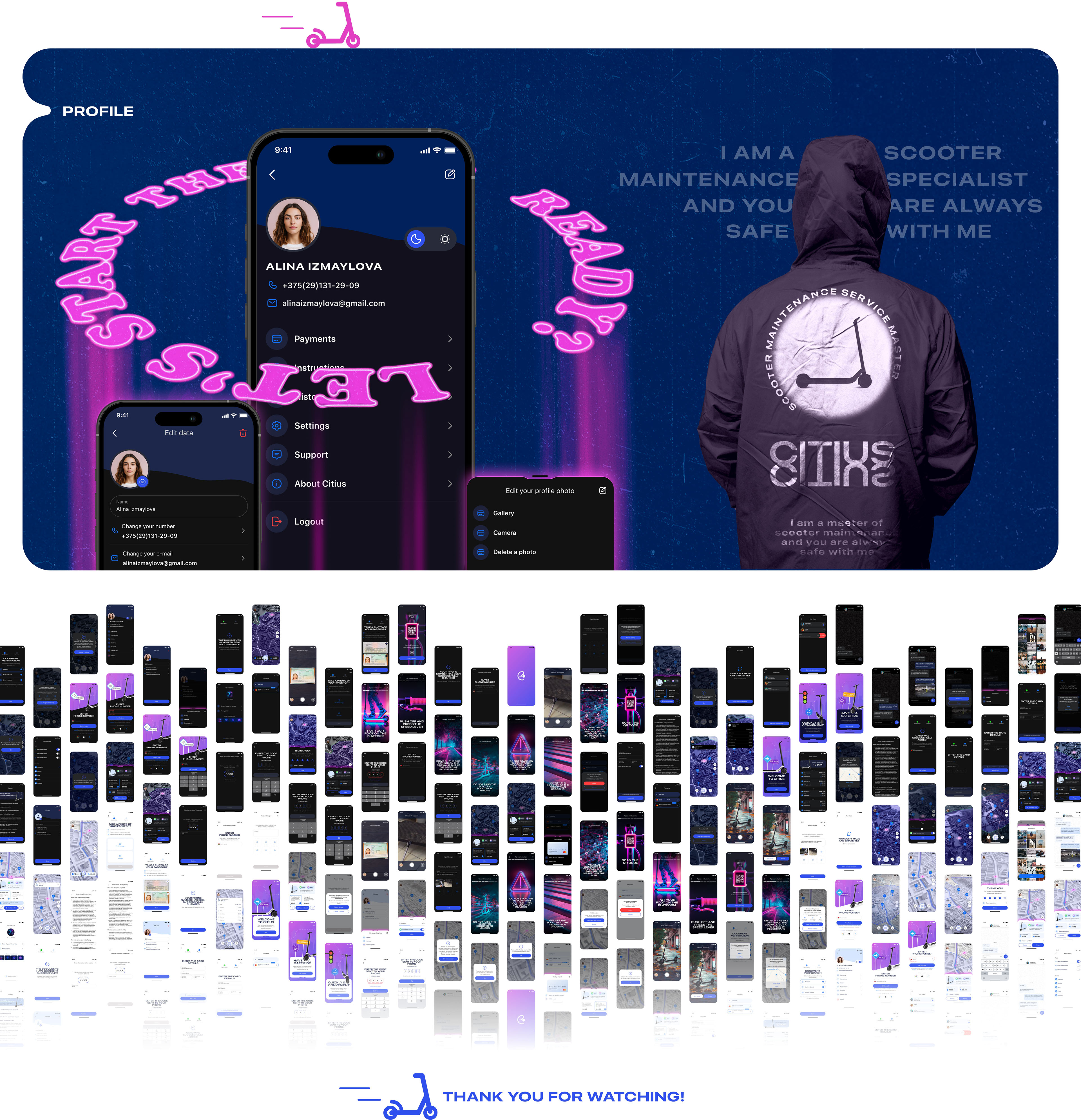 CITIUS | Мобильное приложение для аренды электросамокатов — Изображение №11 — Интерфейсы на Dprofile