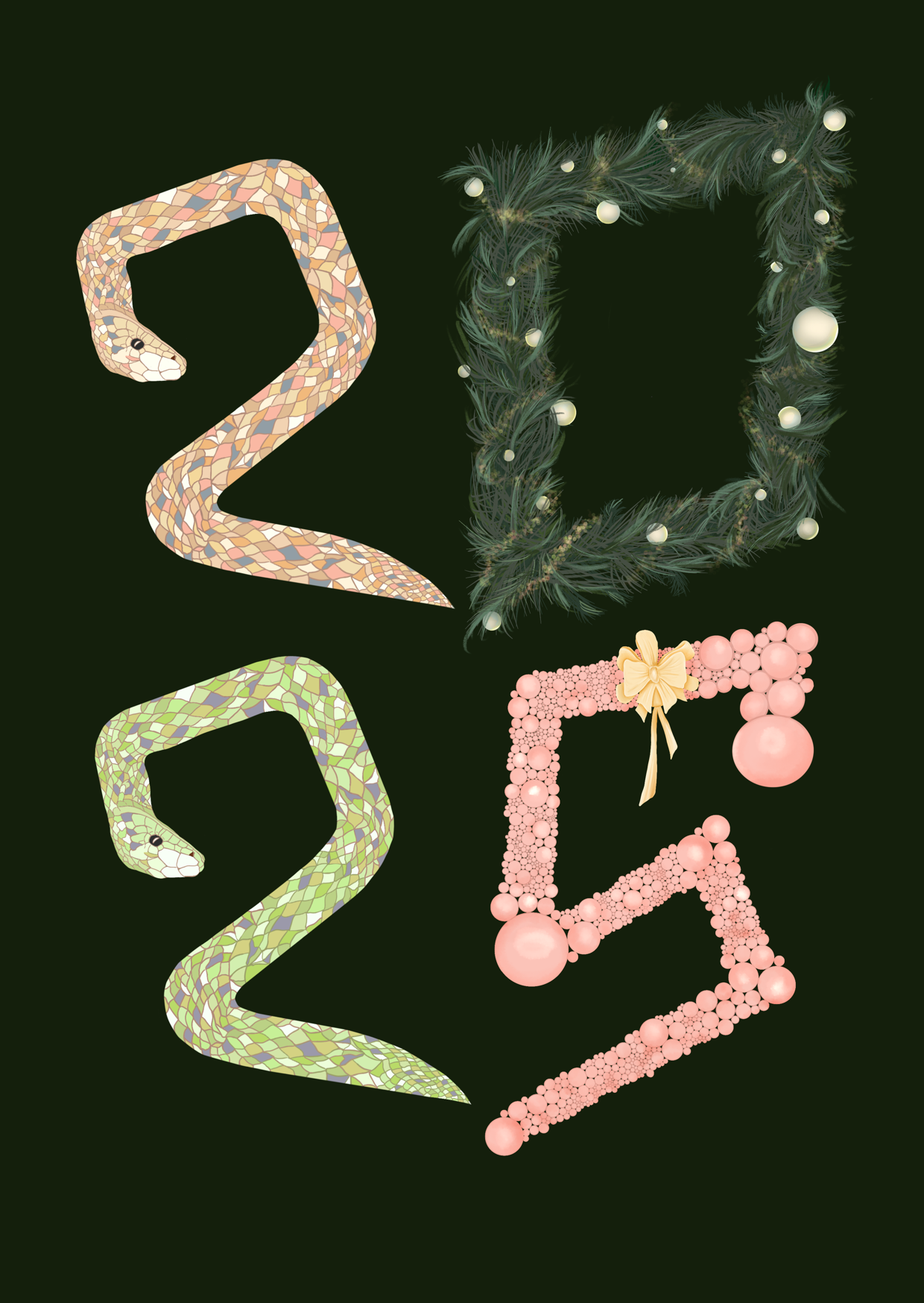 Новогодние открытки - леттеринг марафон — Изображение №4 — Иллюстрация, Графика на Dprofile