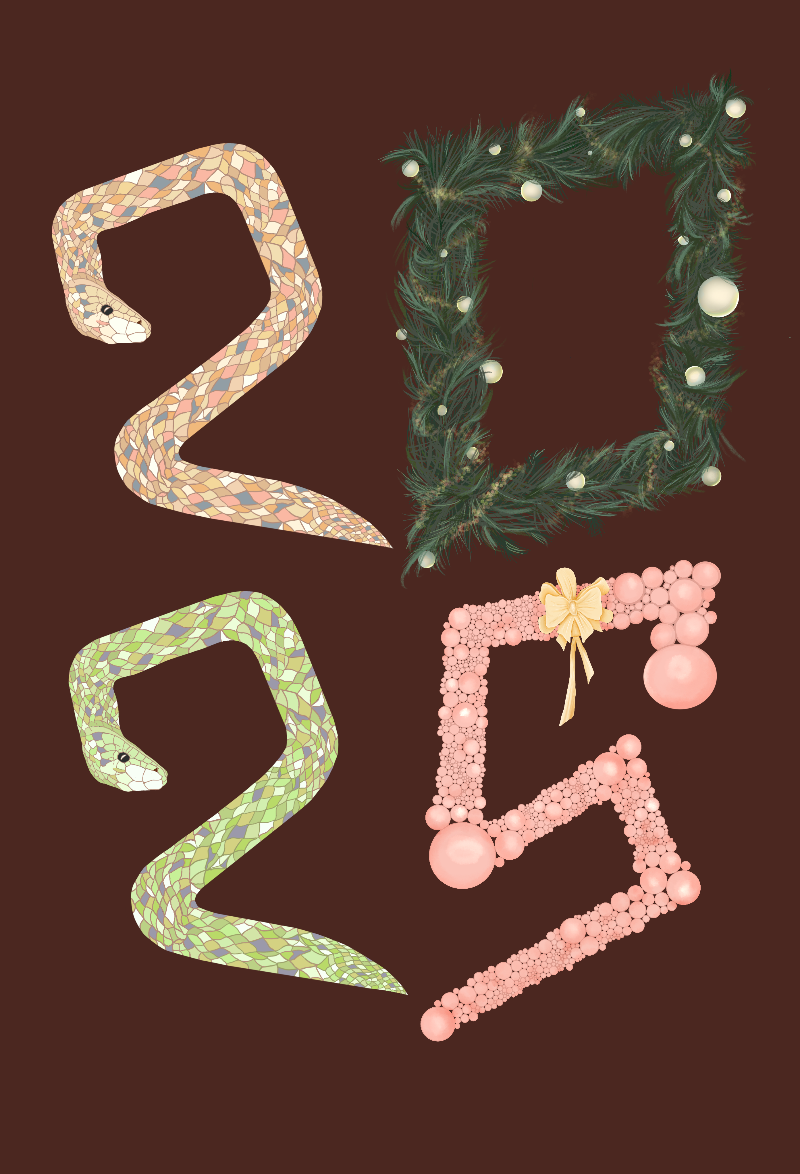 Новогодние открытки - леттеринг марафон — Изображение №6 — Иллюстрация, Графика на Dprofile