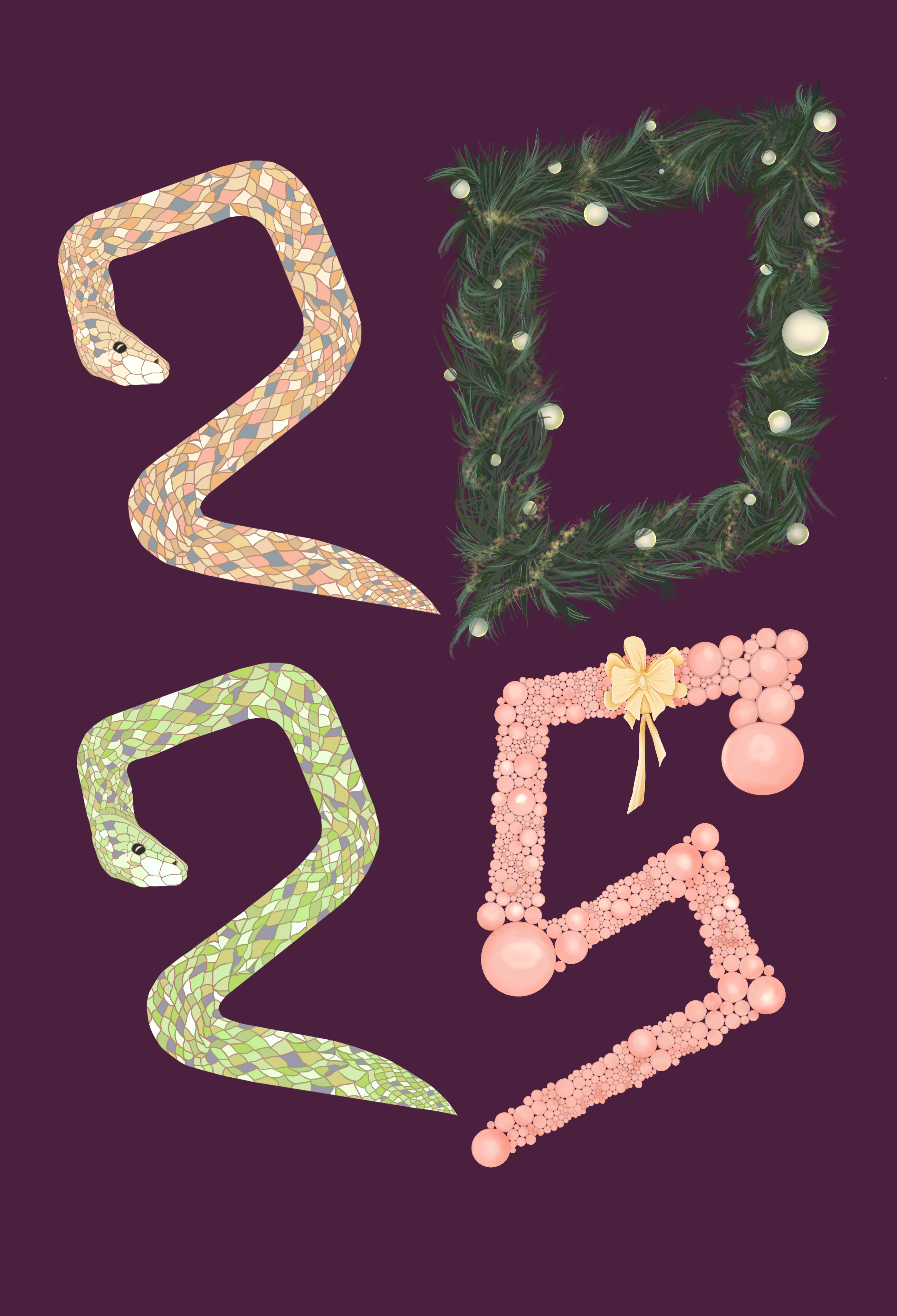 Новогодние открытки - леттеринг марафон — Изображение №7 — Иллюстрация, Графика на Dprofile