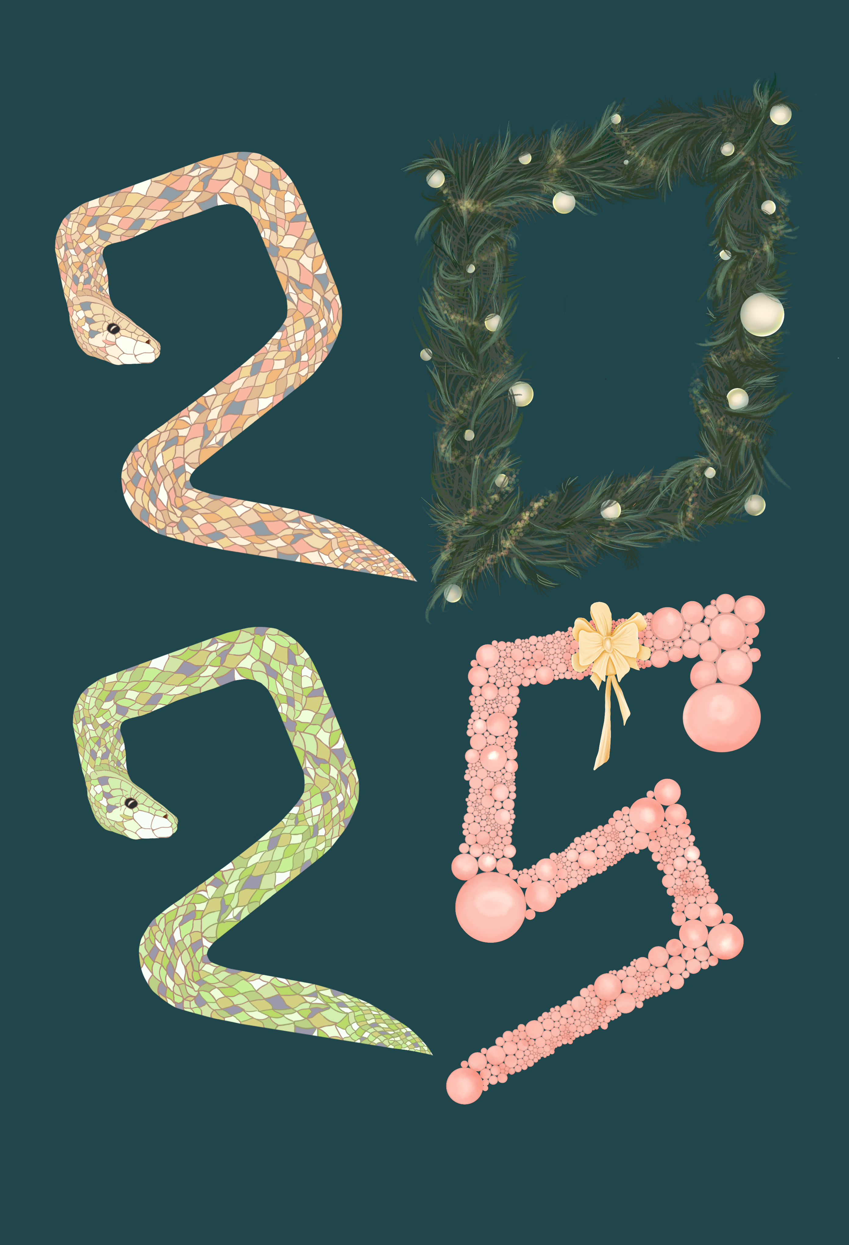 Новогодние открытки - леттеринг марафон — Изображение №5 — Иллюстрация, Графика на Dprofile