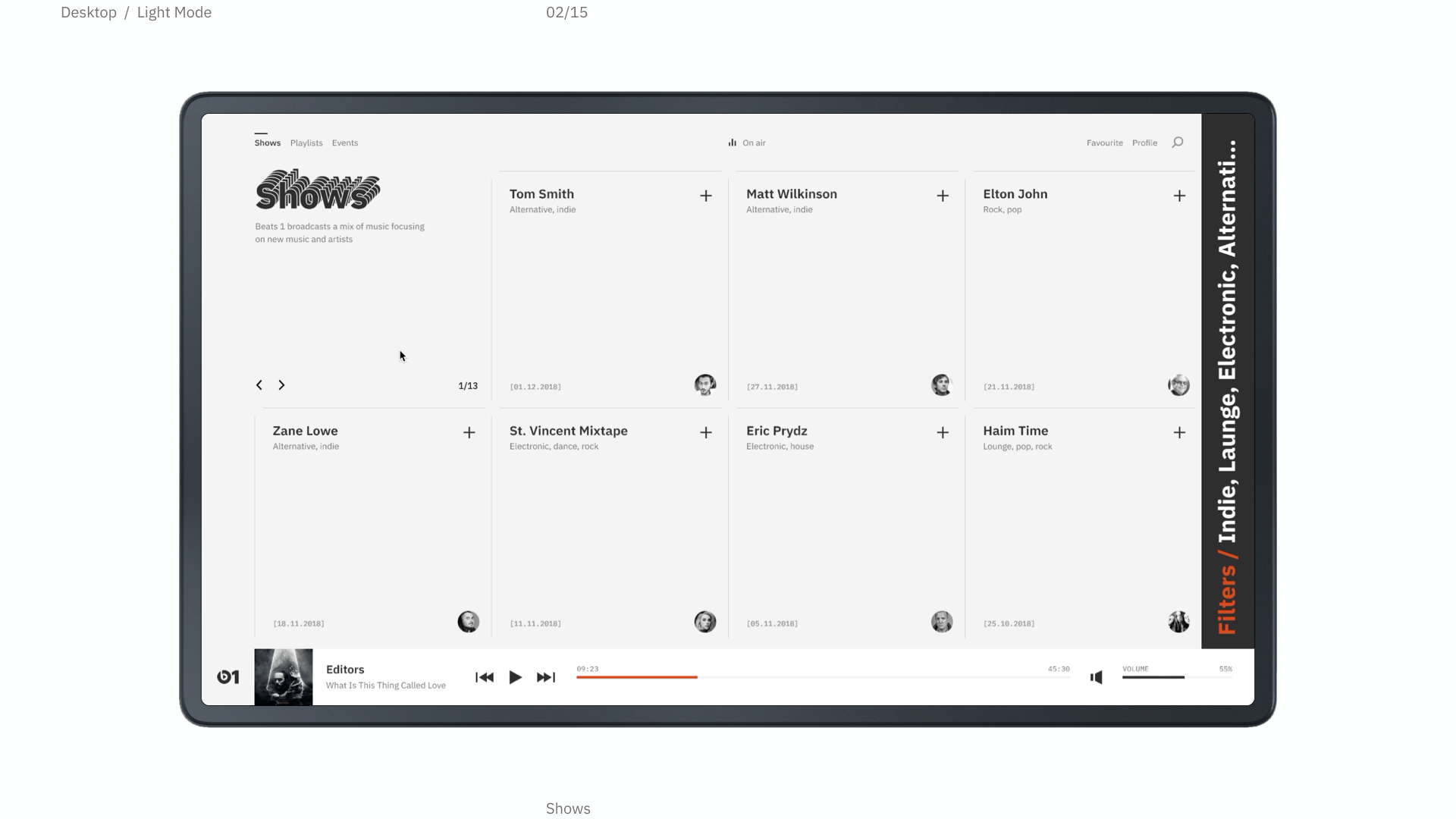 Online Radio Beats 1 — Изображение №2 — Интерфейсы на Dprofile