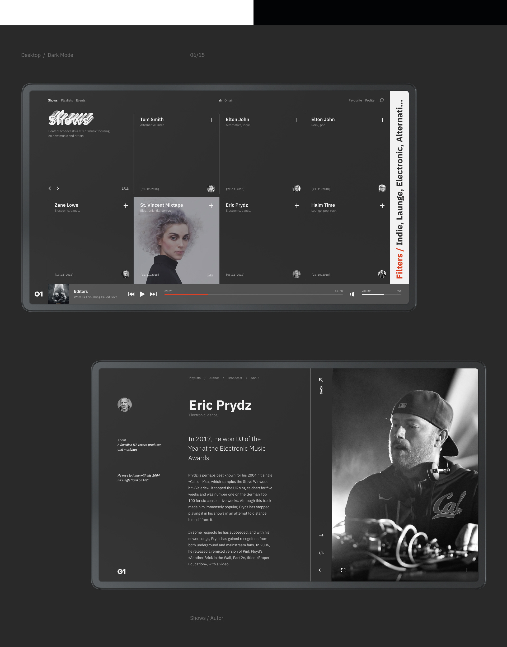 Online Radio Beats 1 — Изображение №6 — Интерфейсы на Dprofile