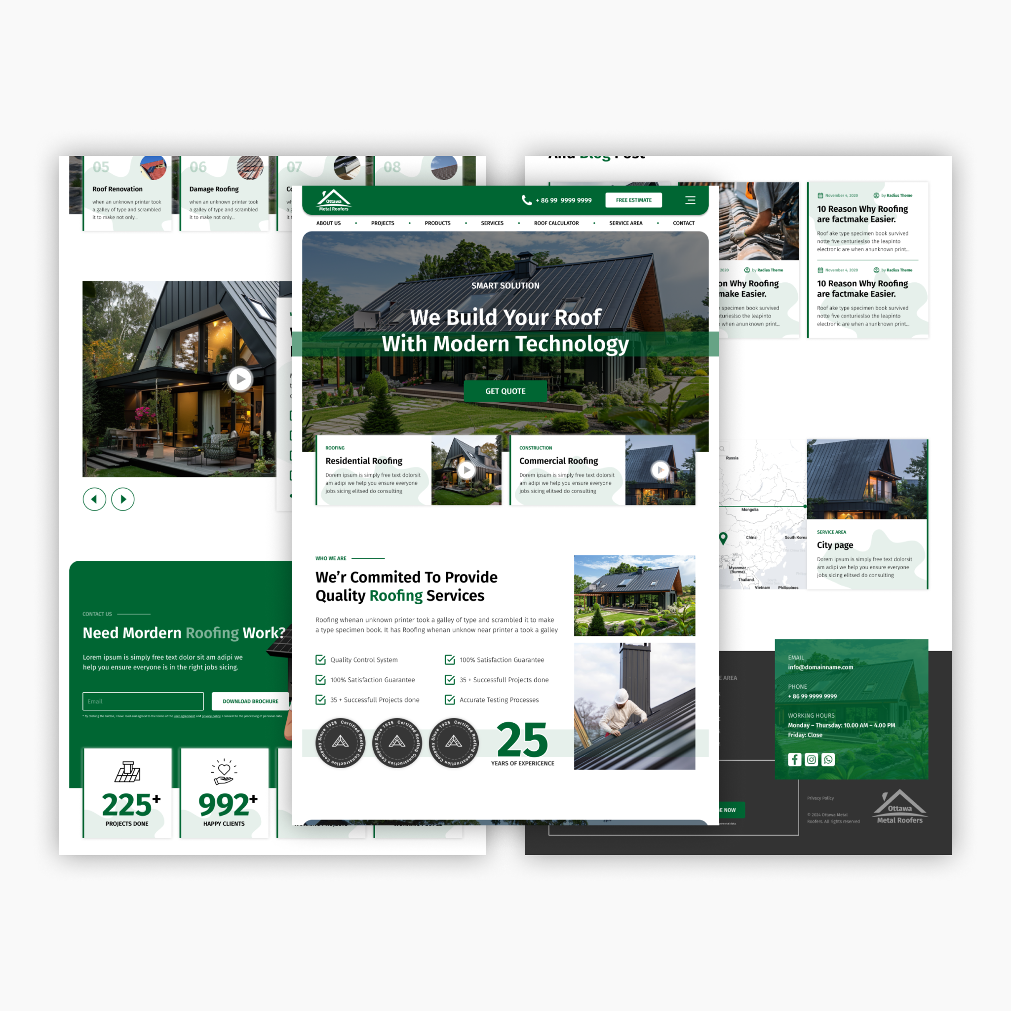 Дизайн сайта для Ottawa Metal Roofers — Изображение №1 — Интерфейсы на Dprofile