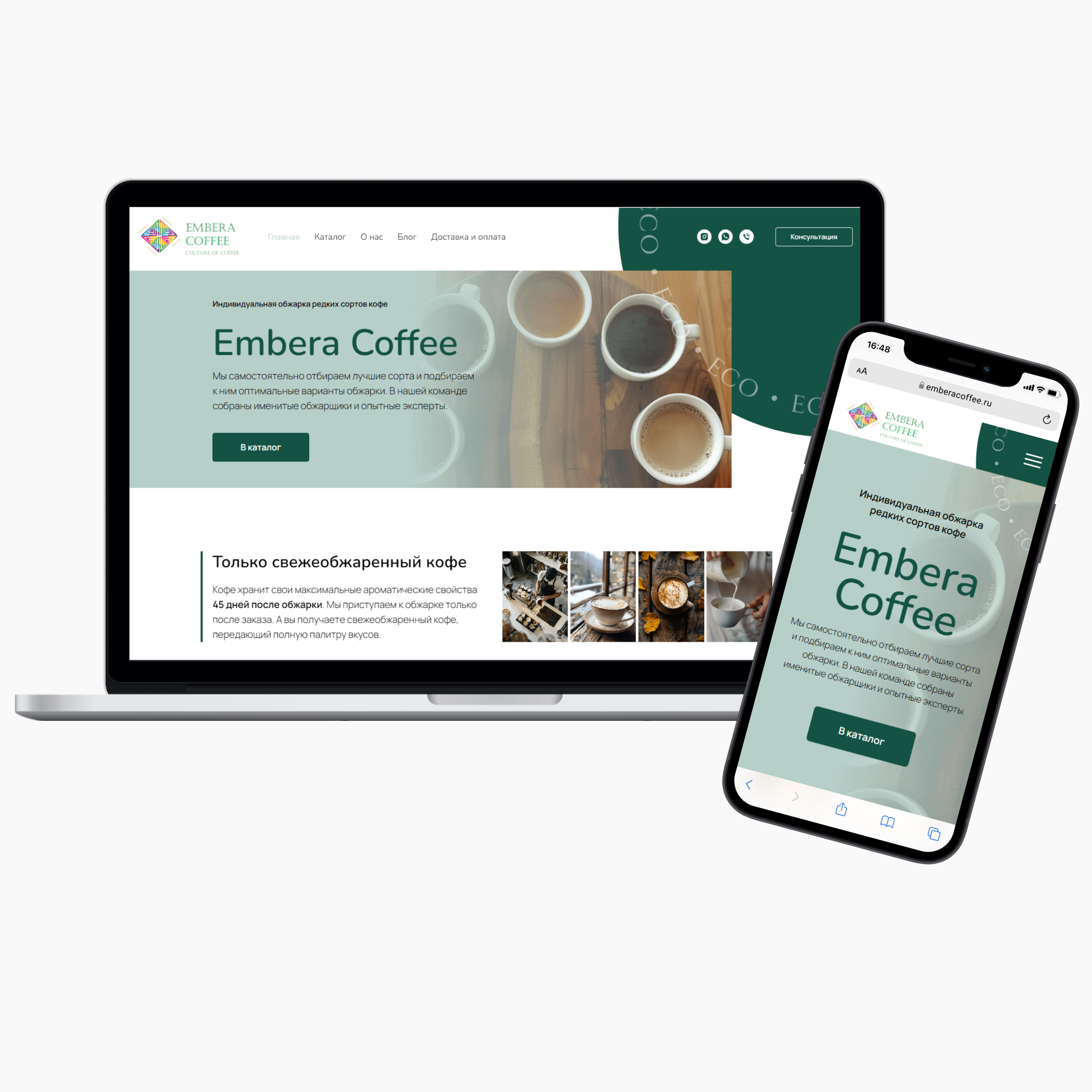 Сайт на Тильде для Embera Coffee — Изображение №2 — Интерфейсы на Dprofile