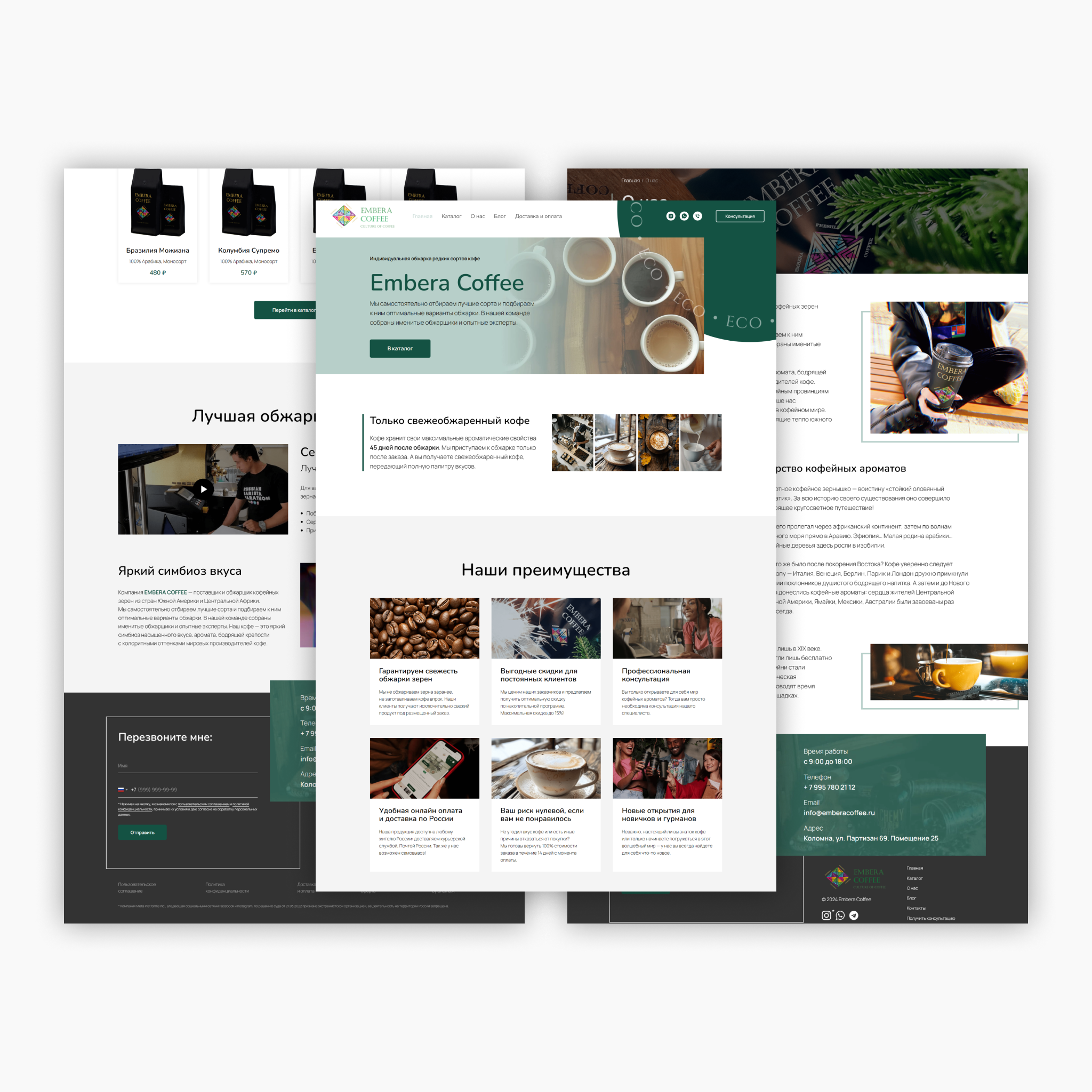 Сайт на Тильде для Embera Coffee — Изображение №1 — Интерфейсы на Dprofile
