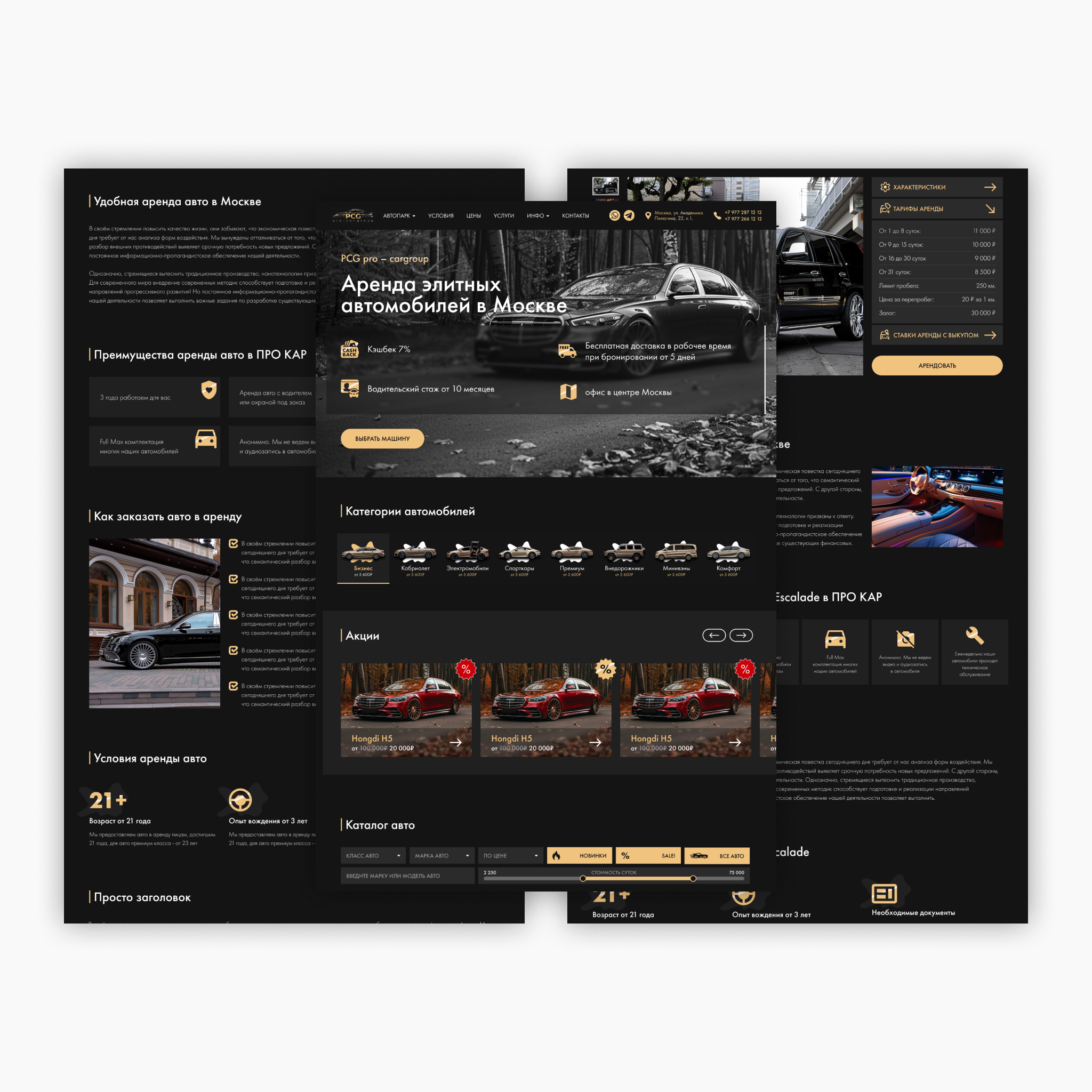 Дизайн сайта для PCG car group — Изображение №1 — Интерфейсы на Dprofile