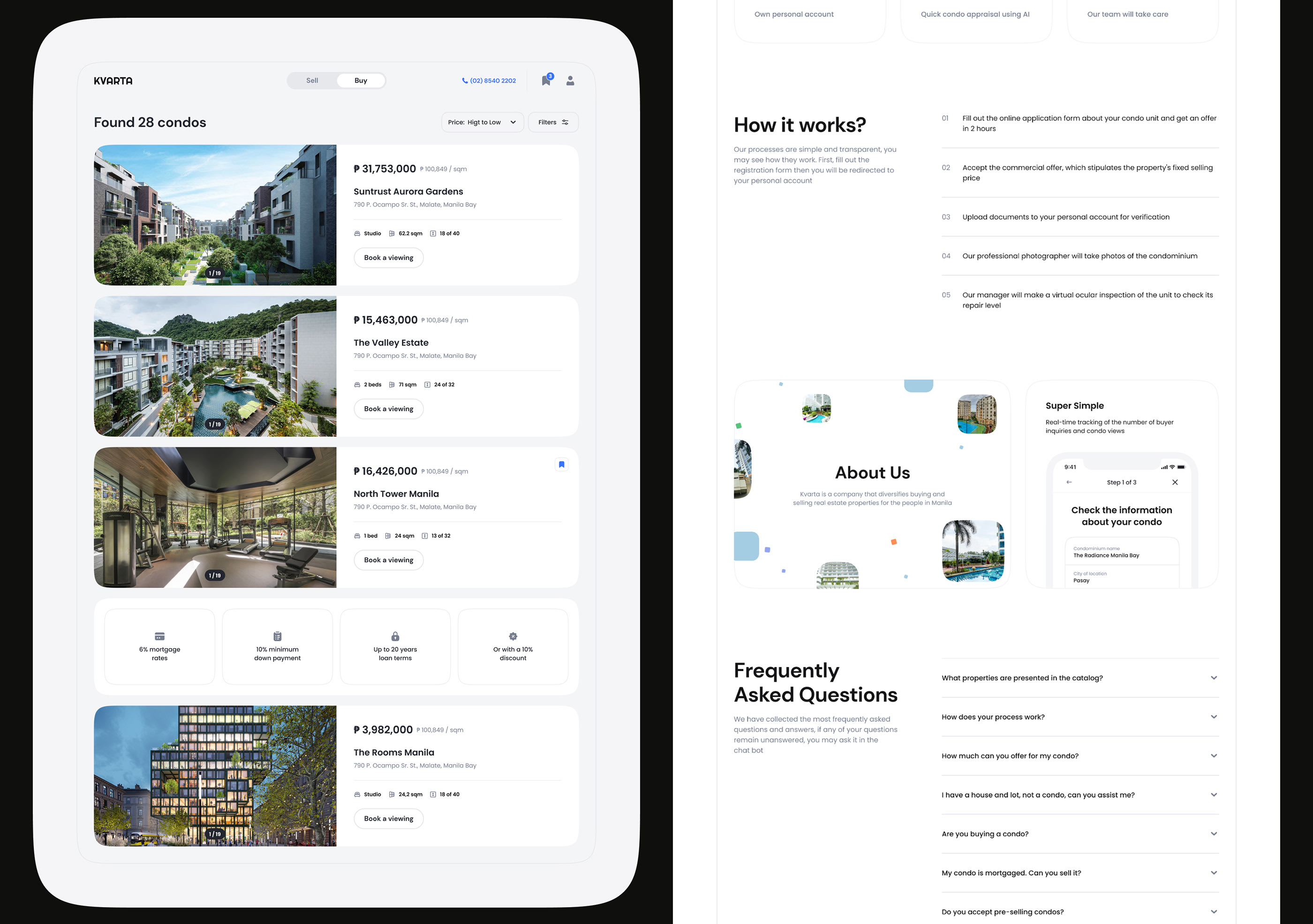 Kvarta | Real Estate Service — Изображение №4 — Интерфейсы на Dprofile