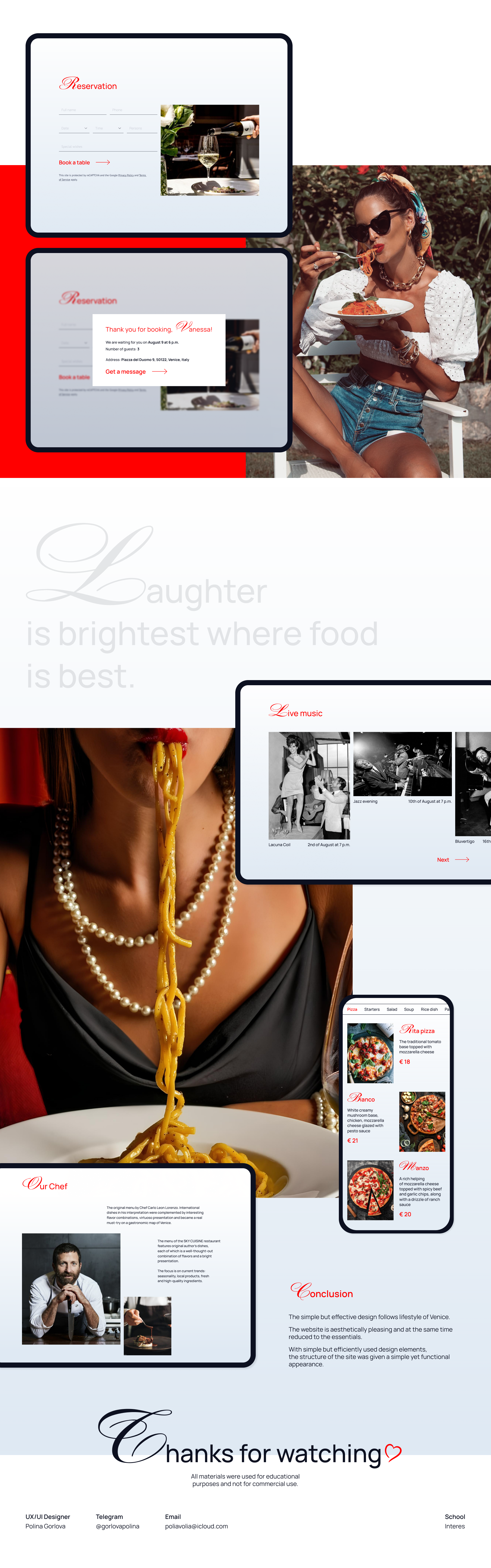Sky Cuisine — Изображение №4 — Интерфейсы, Анимация на Dprofile