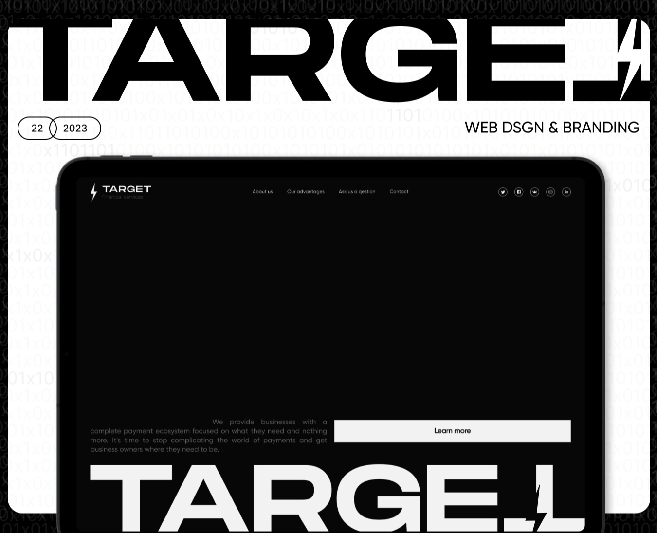 Разработка дизайна для fintech-компании / TARGET — Интерфейсы, Брендинг на Dprofile