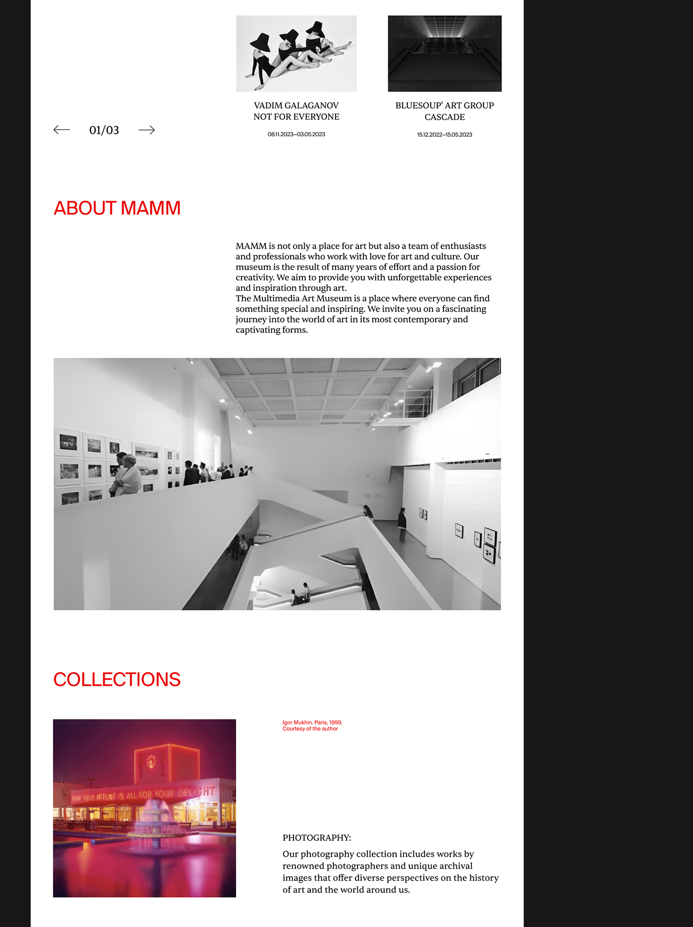 MAMM redesign — Изображение №3 — Интерфейсы на Dprofile