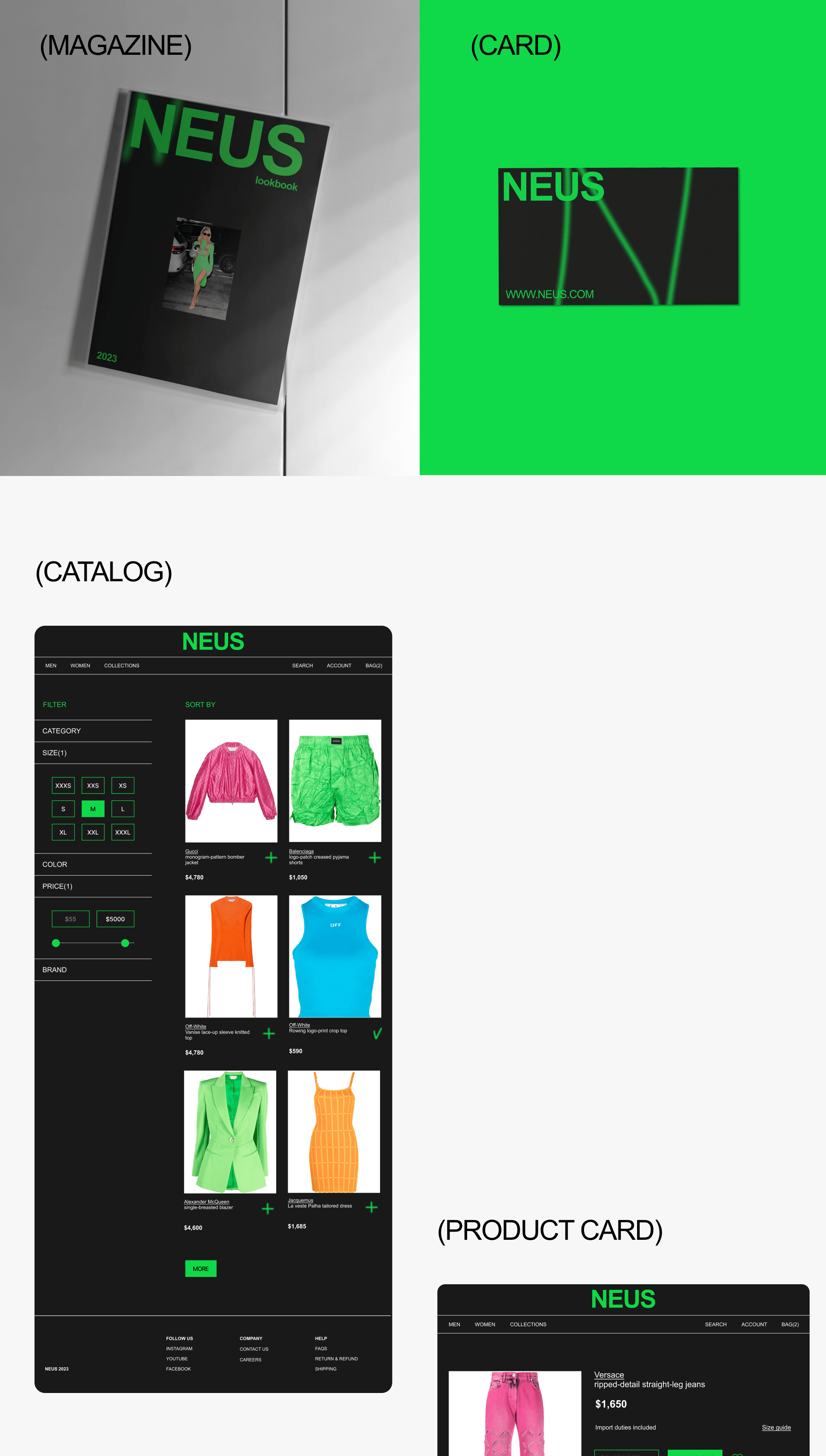NEUS FASHION identity/website — Изображение №4 — Интерфейсы, Брендинг на Dprofile
