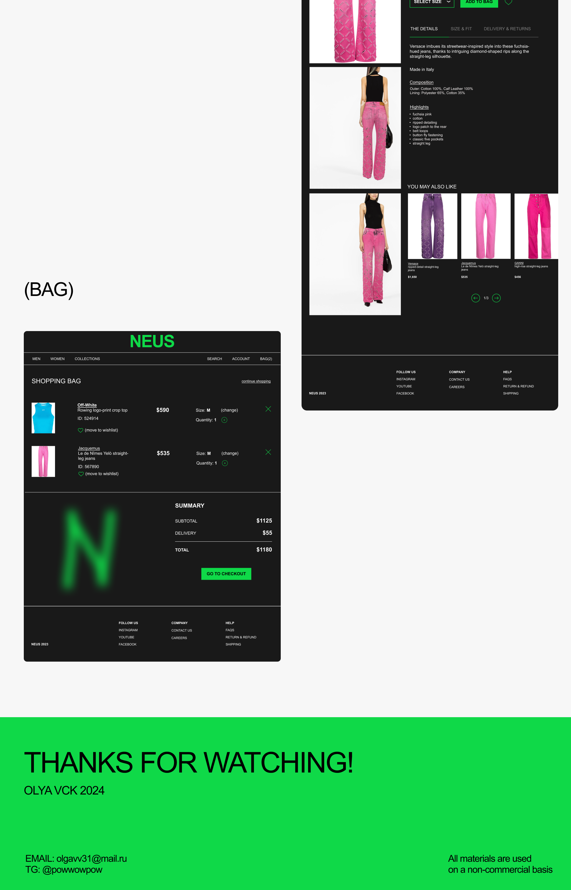 NEUS FASHION identity/website — Изображение №5 — Интерфейсы, Брендинг на Dprofile