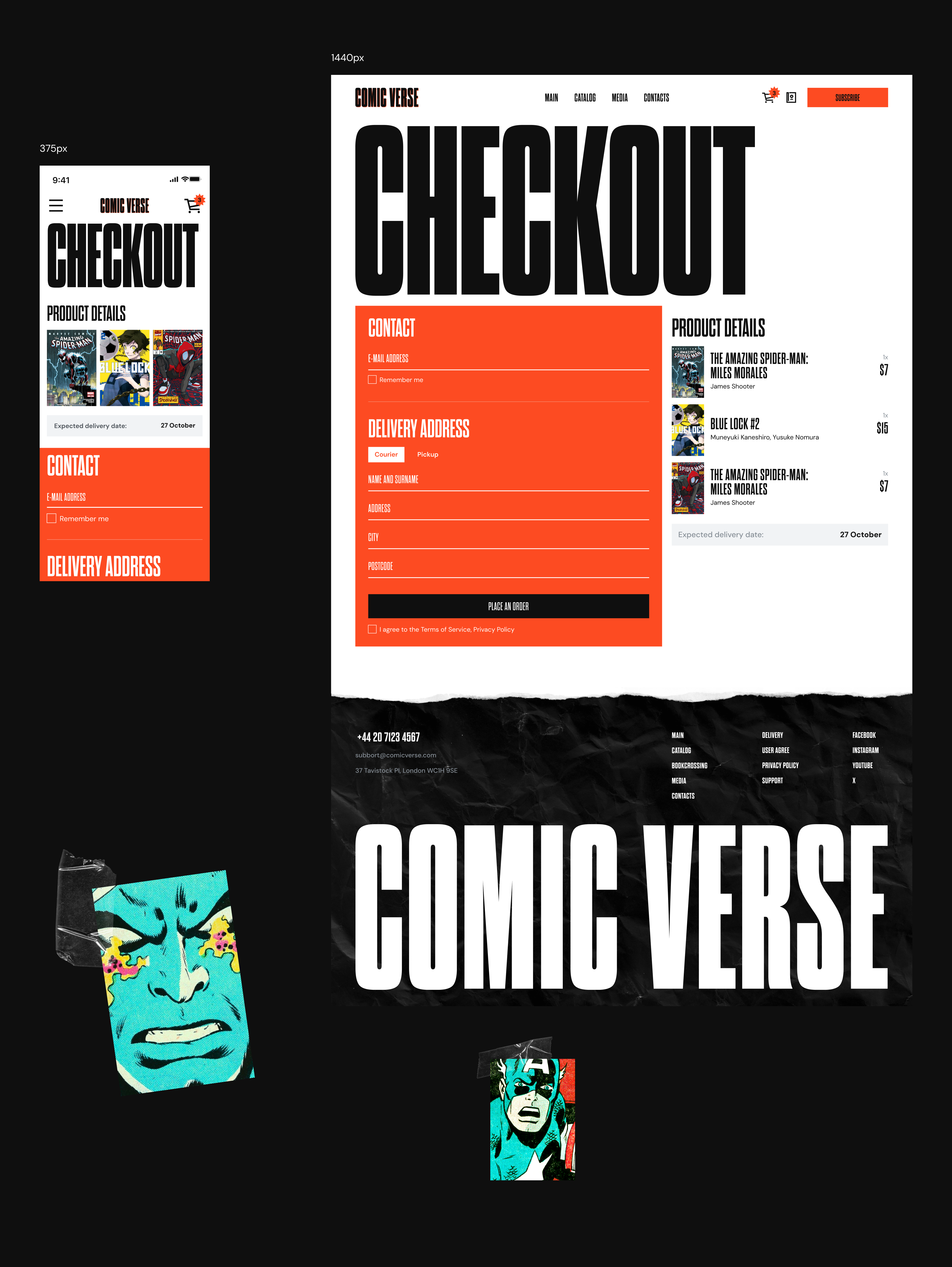 Comic book store UX/UI — Изображение №16 — Интерфейсы, Анимация на Dprofile