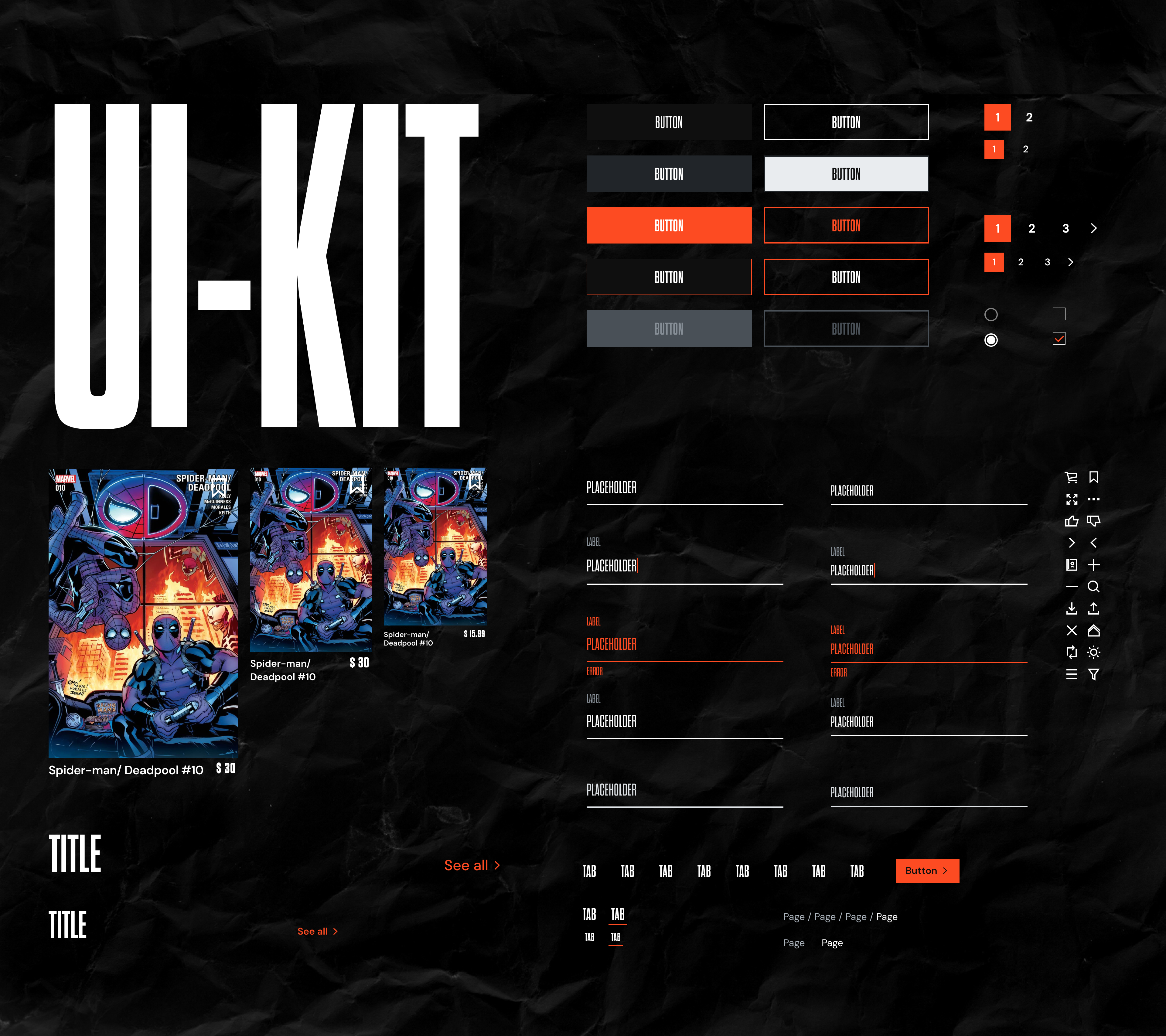 Comic book store UX/UI — Изображение №14 — Интерфейсы, Анимация на Dprofile