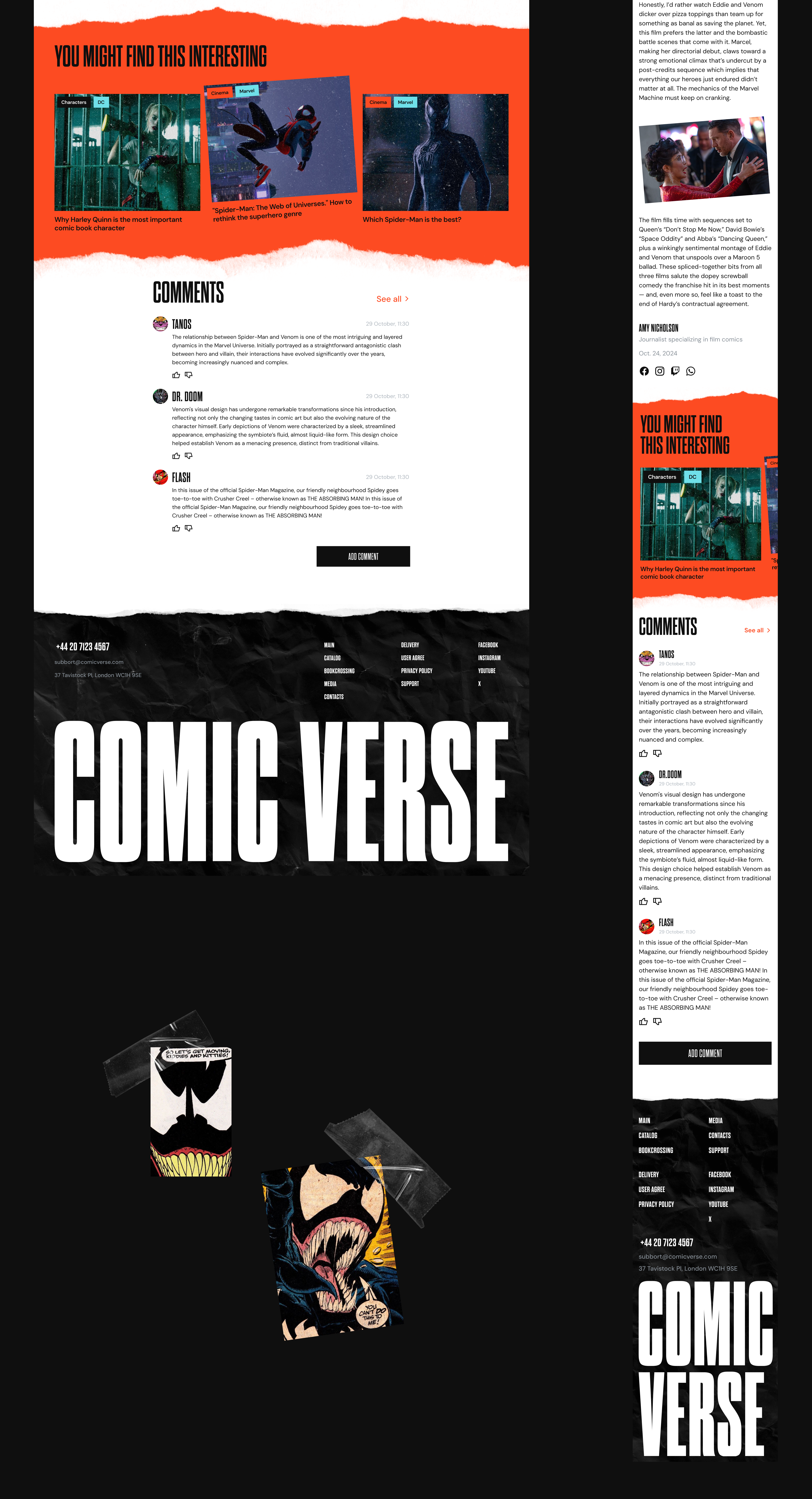 Comic book store UX/UI — Изображение №13 — Интерфейсы, Анимация на Dprofile