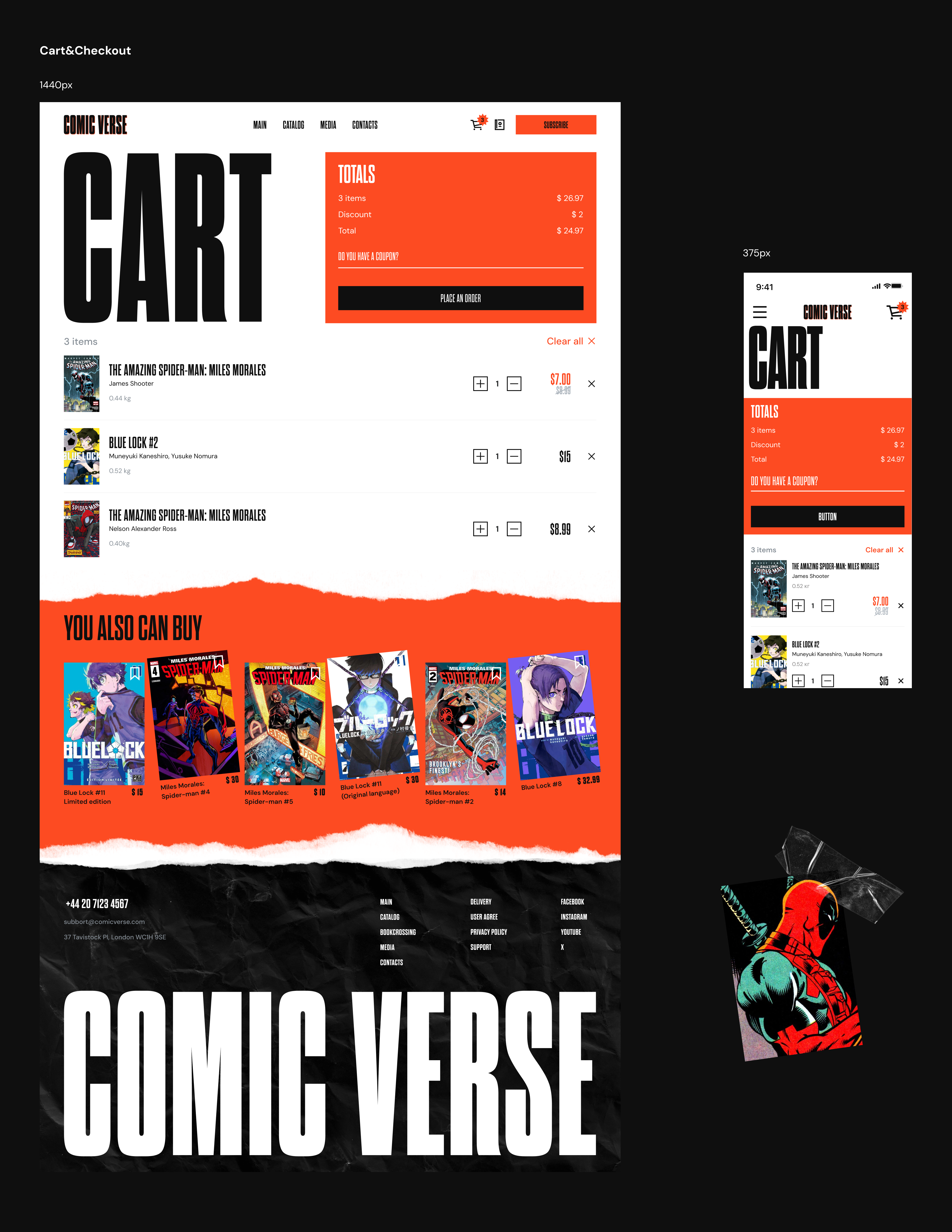 Comic book store UX/UI — Изображение №15 — Интерфейсы, Анимация на Dprofile