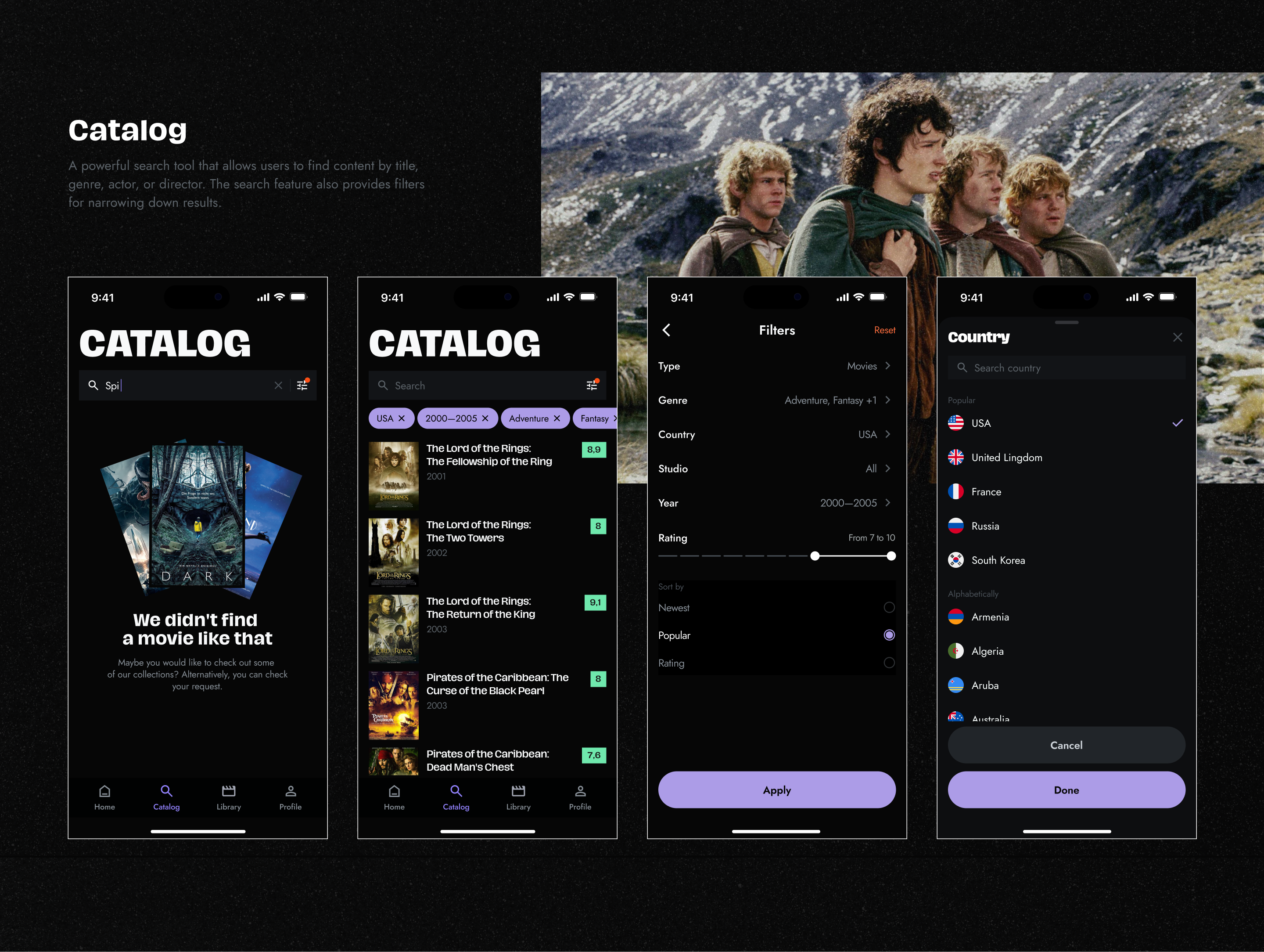 Reelo Online-cinema app — Изображение №15 — Интерфейсы на Dprofile
