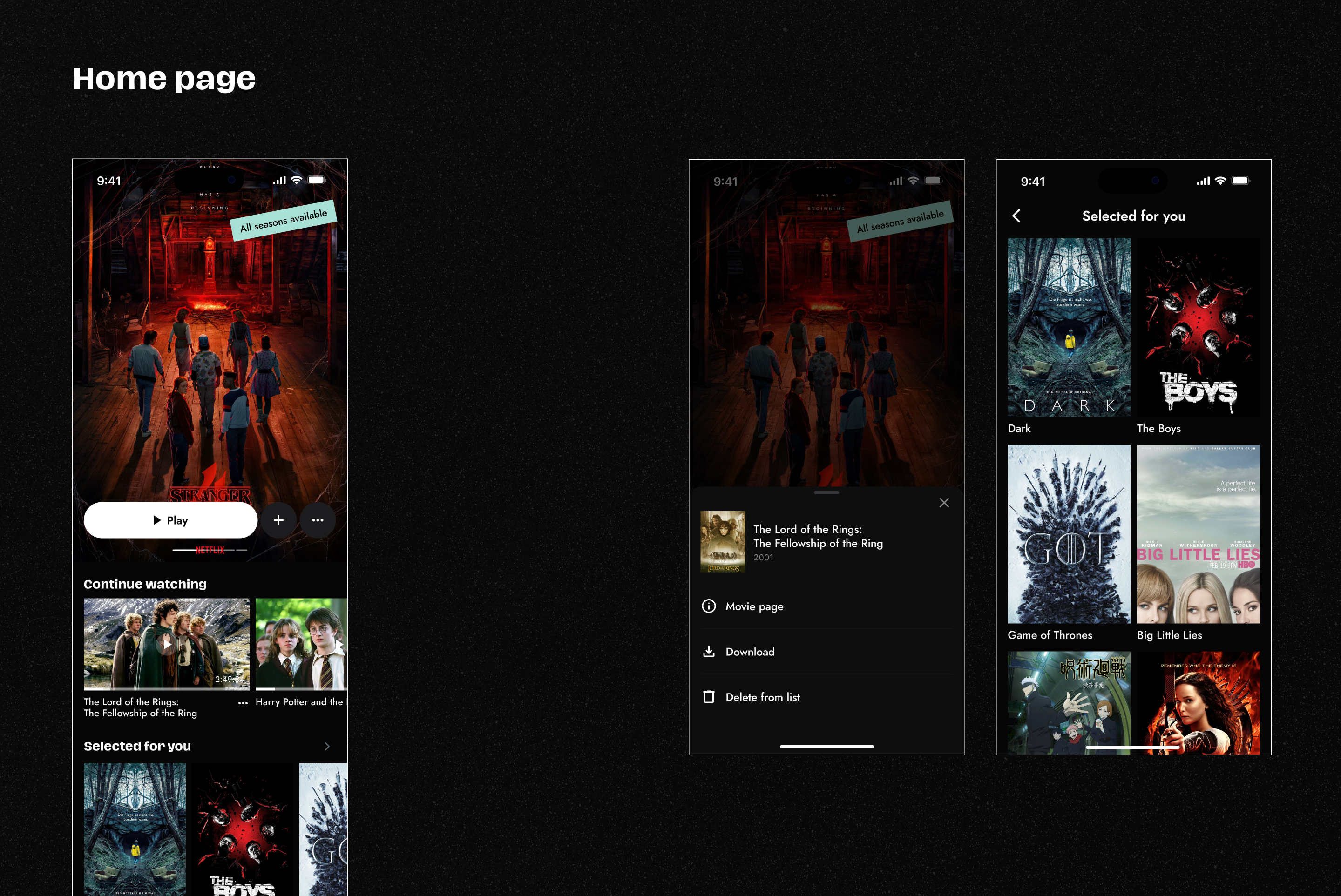 Reelo Online-cinema app — Изображение №9 — Интерфейсы на Dprofile