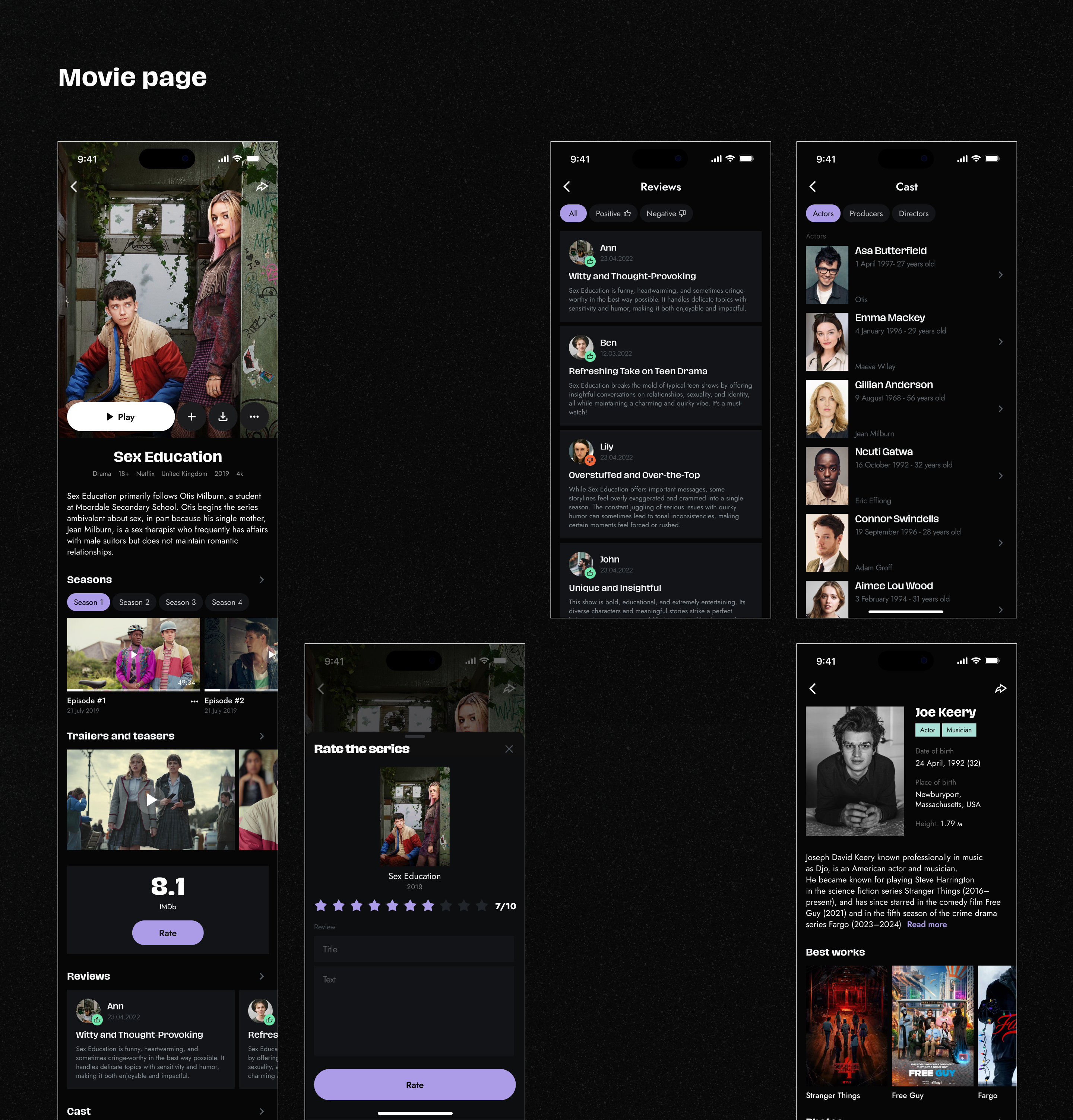 Reelo Online-cinema app — Изображение №20 — Интерфейсы на Dprofile