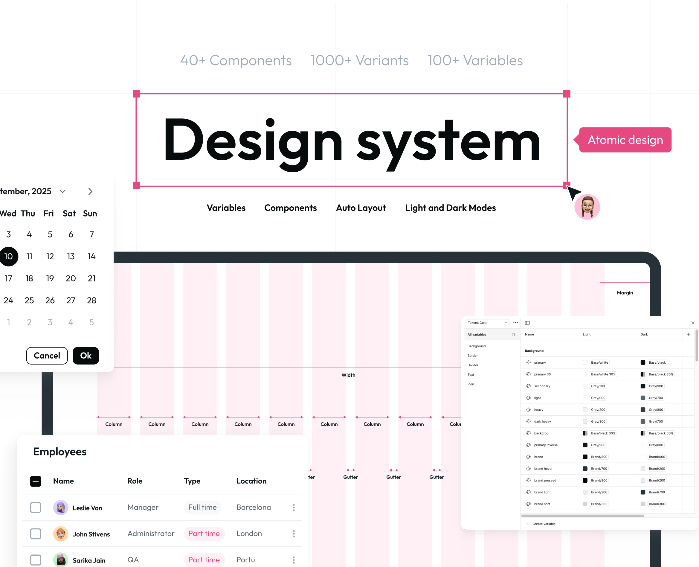 Design System | Atomic Design | Light&Dark Modes — Интерфейсы на Dprofile
