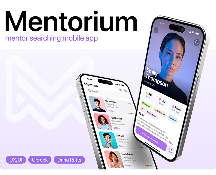 Mentorium | Mobile app design на Dprofile