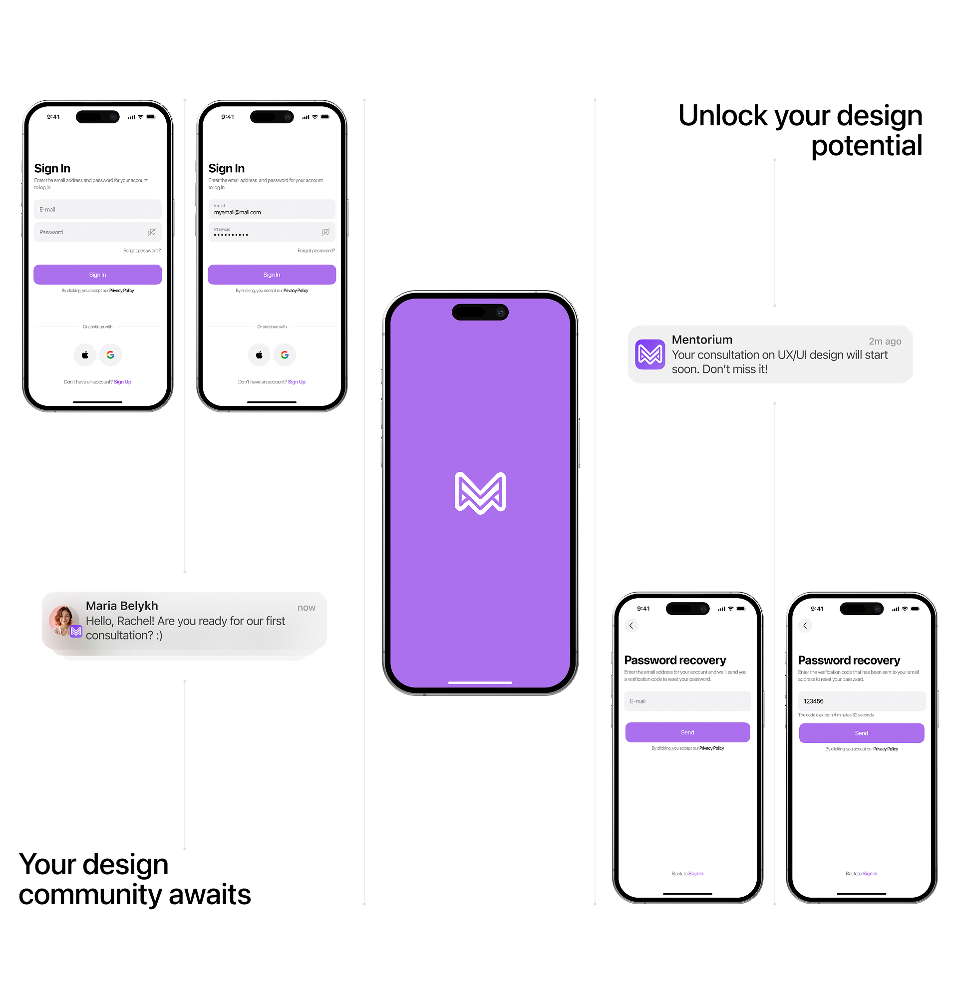 Mentorium | Mobile app design — Изображение №5 — Интерфейсы на Dprofile