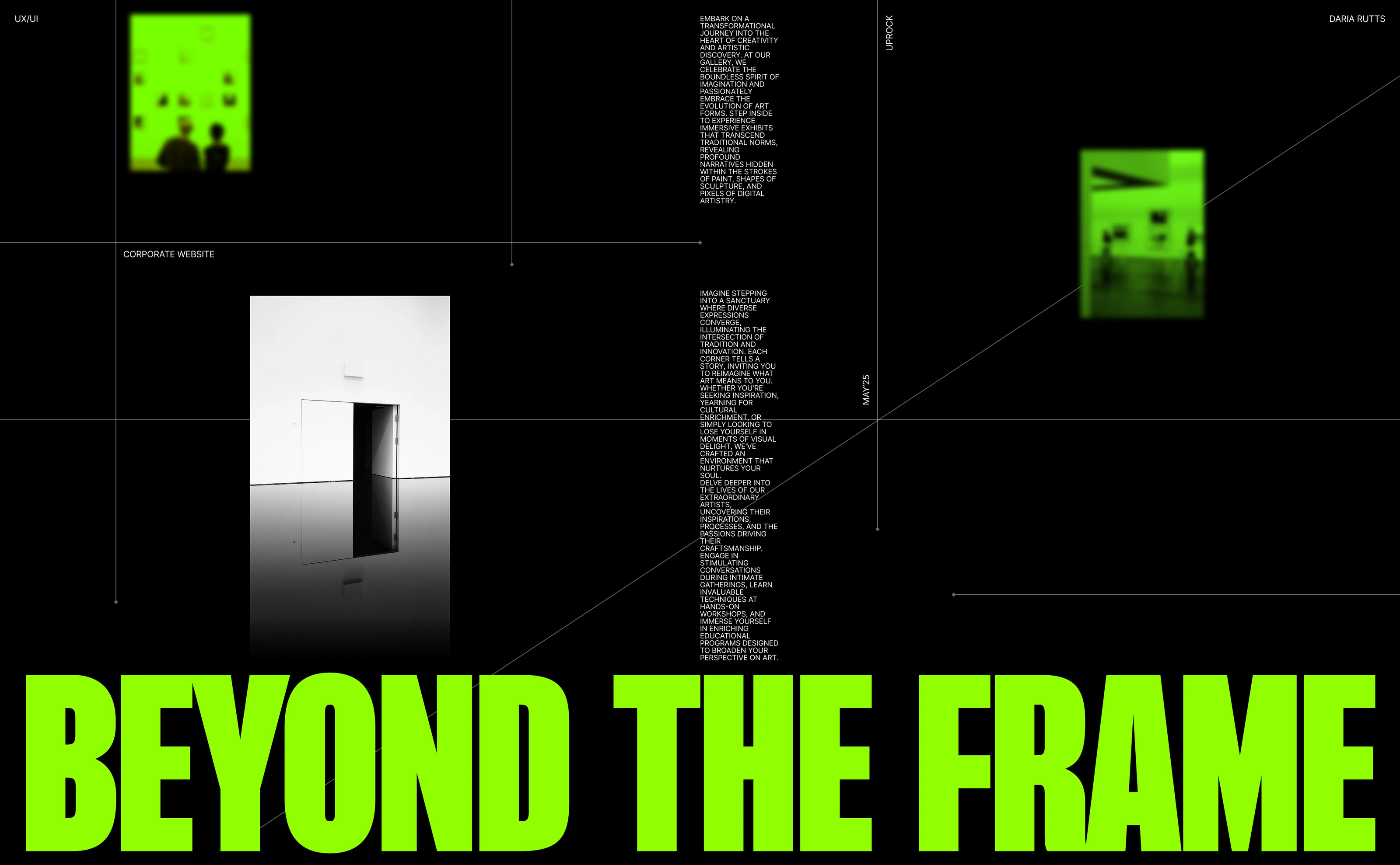 Beyond the Frame | Art Gallery Website — Изображение №1 — Интерфейсы, Анимация на Dprofile