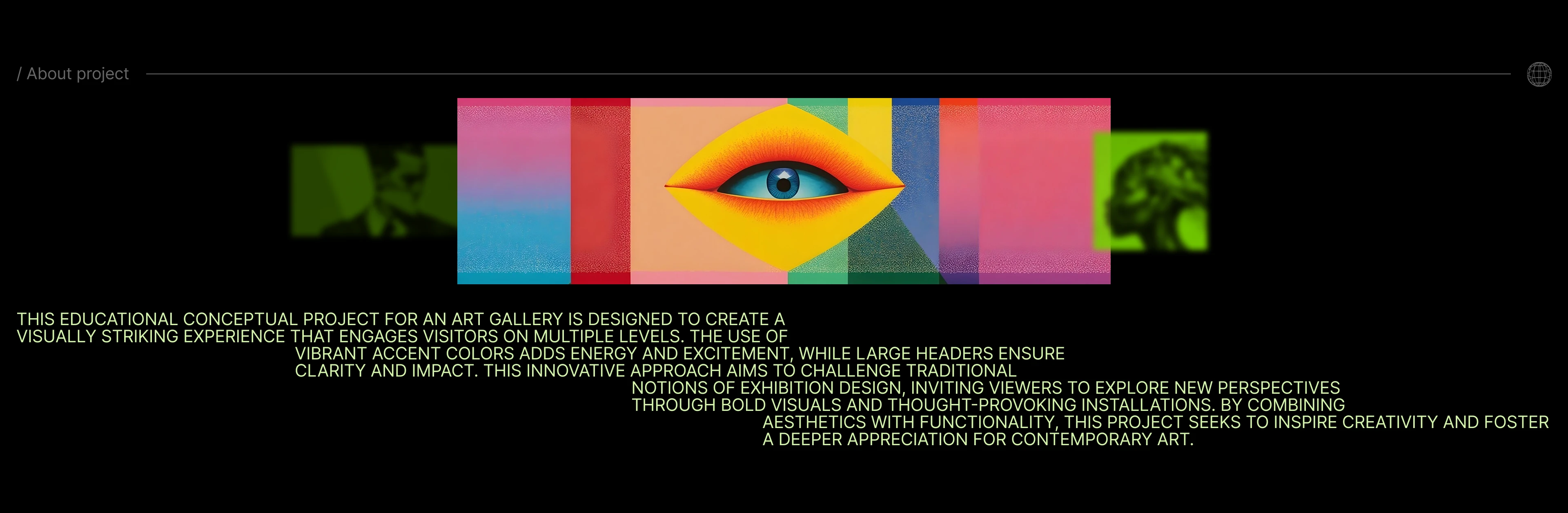 Beyond the Frame | Art Gallery Website — Изображение №2 — Интерфейсы, Анимация на Dprofile