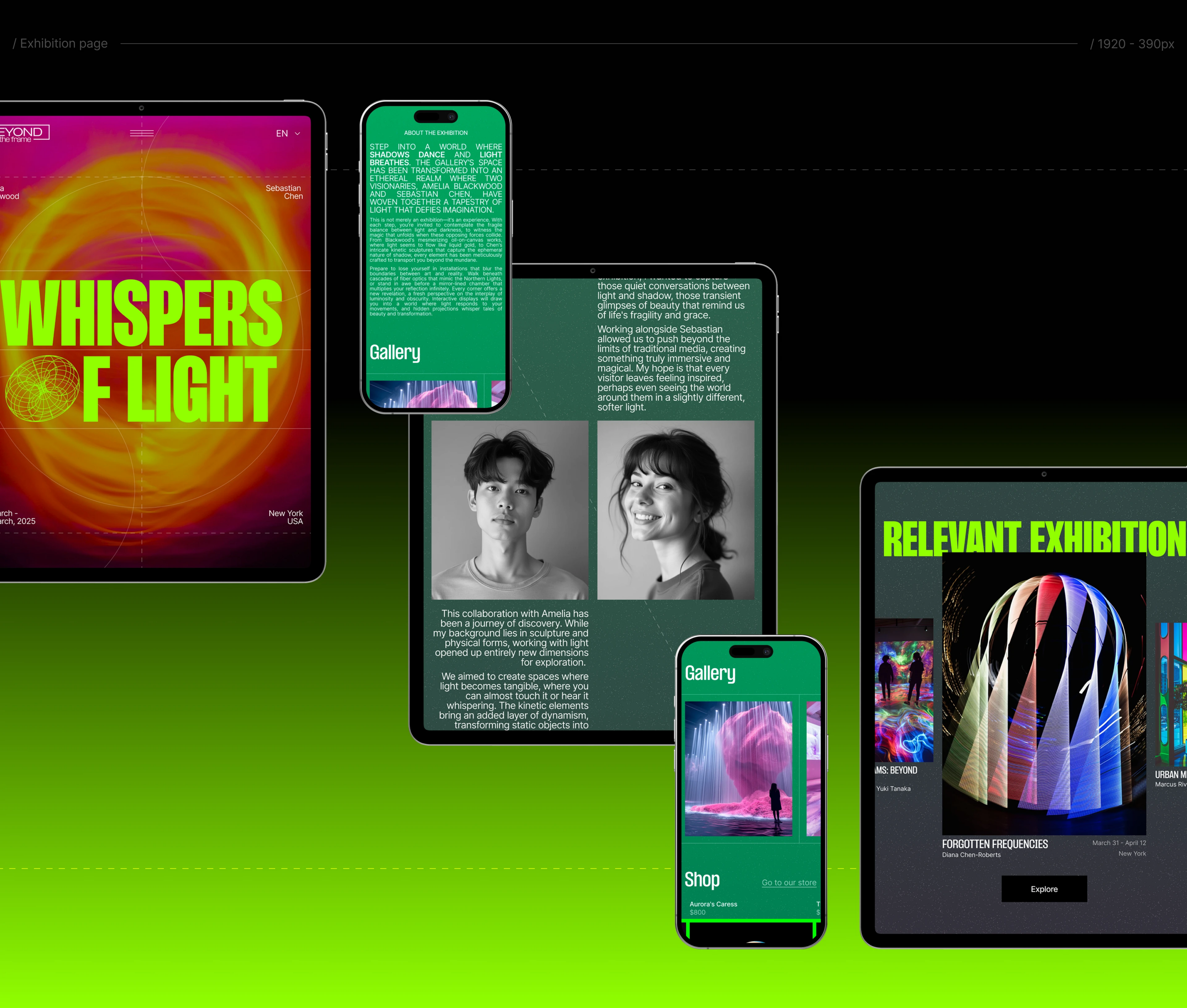 Beyond the Frame | Art Gallery Website — Изображение №12 — Интерфейсы, Анимация на Dprofile