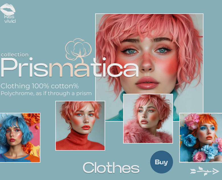 Коллекция одежды Landing page Clothing Prismatica — Интерфейсы, Брендинг на Dprofile