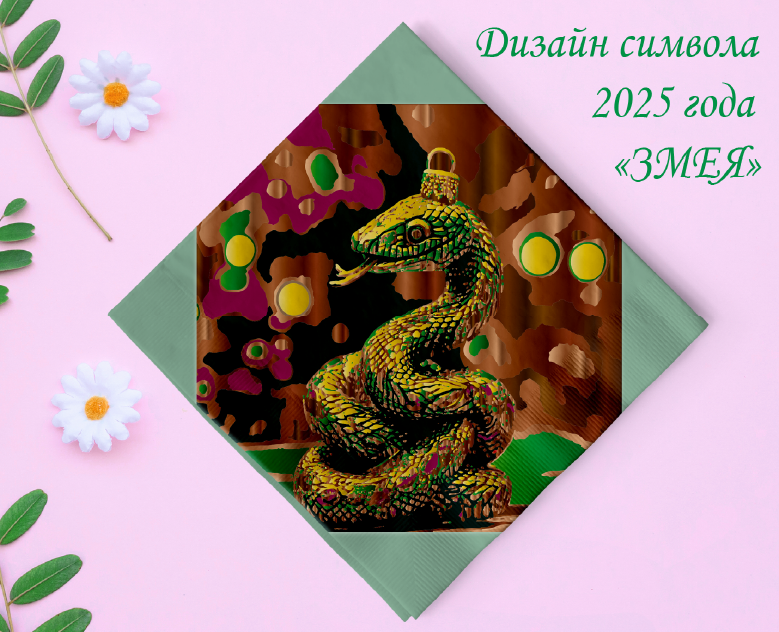 Дизайн символа 2025 года "Змея" — Иллюстрация, Графика на Dprofile