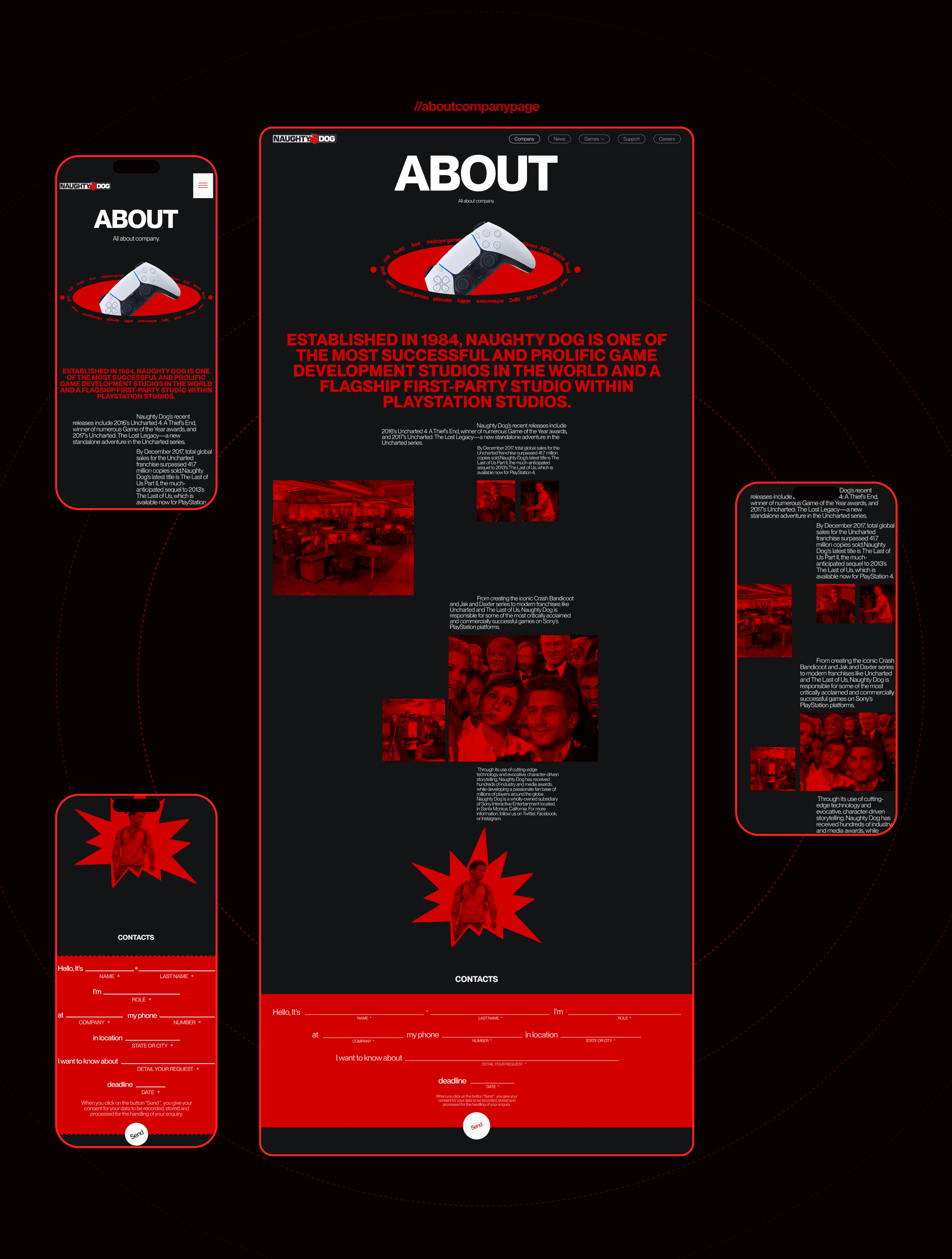 NAUGHTY DOG / Corporate website — Изображение №11 — Интерфейсы на Dprofile