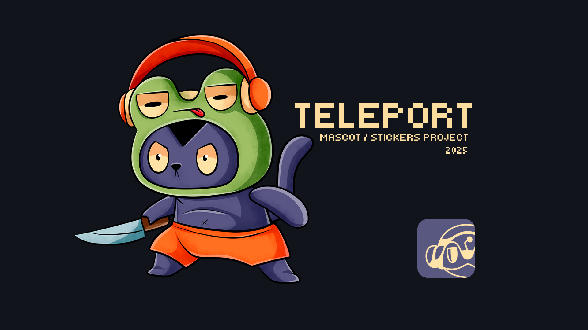 Телепорт | Маскот| Стикерпак| Teleport | Mascot Cat | Logo | — Изображение №1 — Брендинг, Иллюстрация на Dprofile