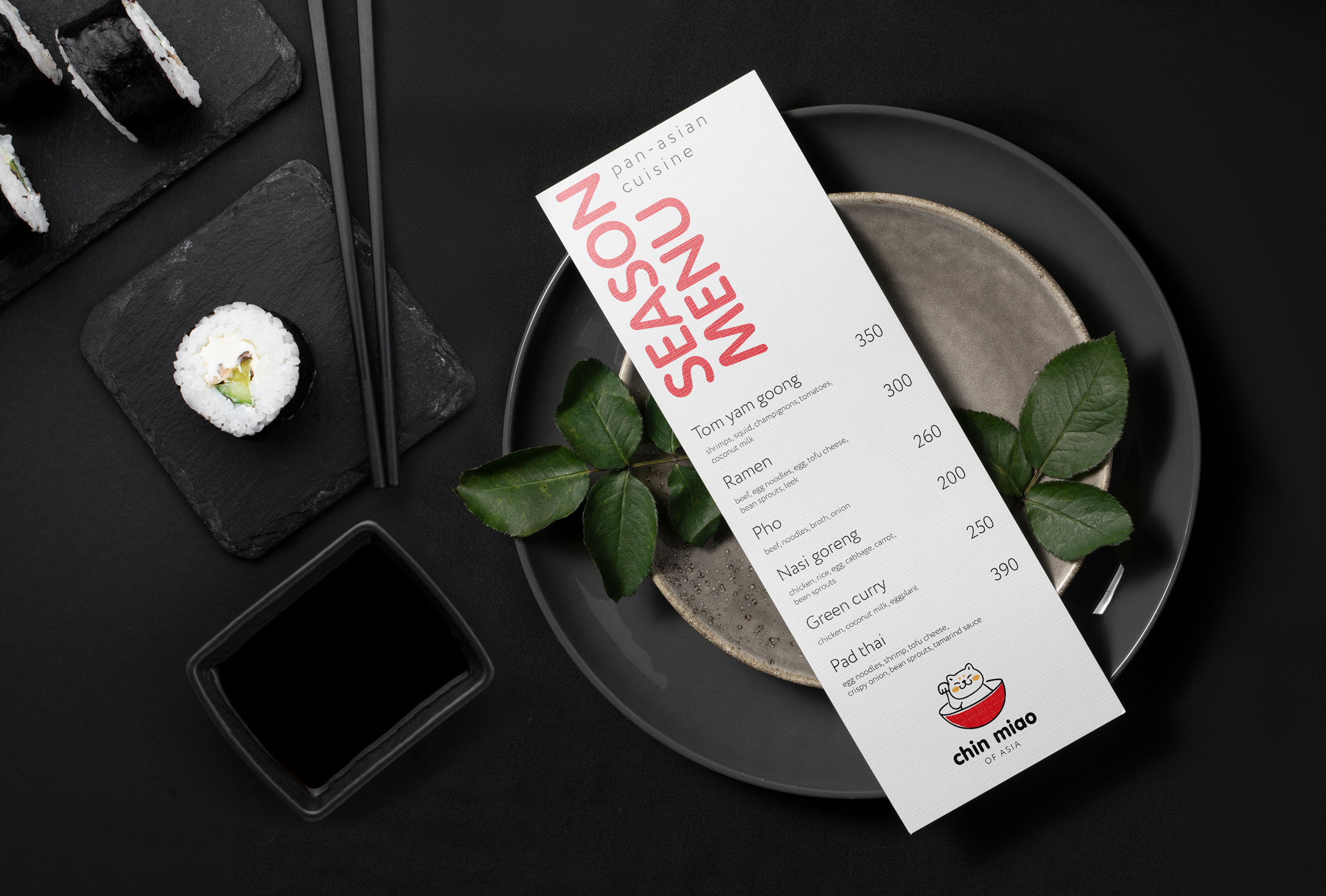 Logo and identity from pan-asian cafe | CHIN MIAO — Изображение №5 — Брендинг, Графика на Dprofile