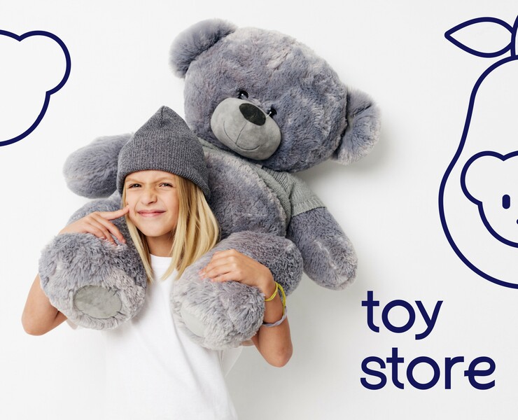 Логотип магазина игрушек «Мишки» | Logo for toy store — Брендинг, Графика на Dprofile