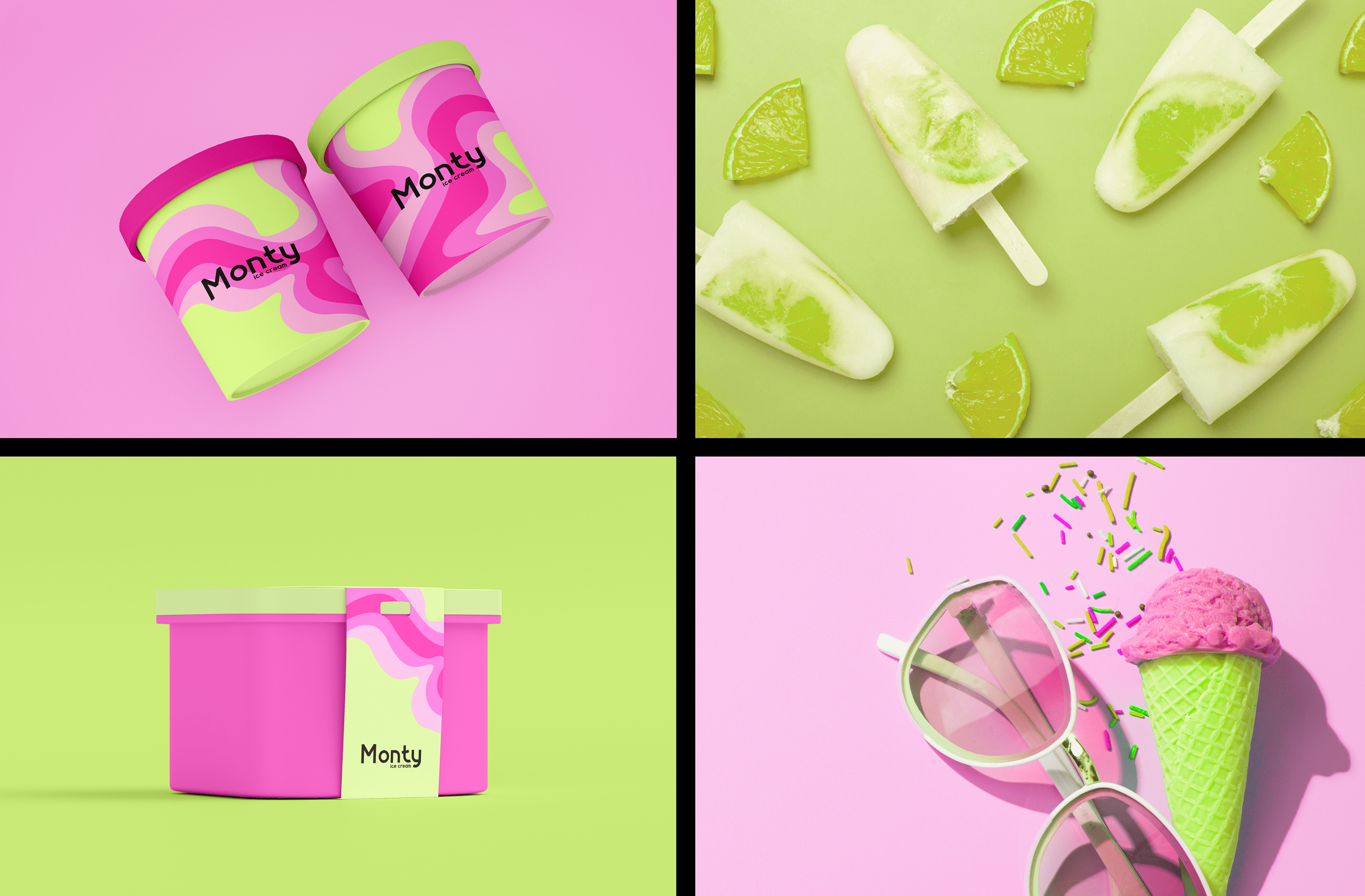 Logotype for ice cream Monty | Логотип для мороженого — Изображение №7 — Брендинг, Графика на Dprofile