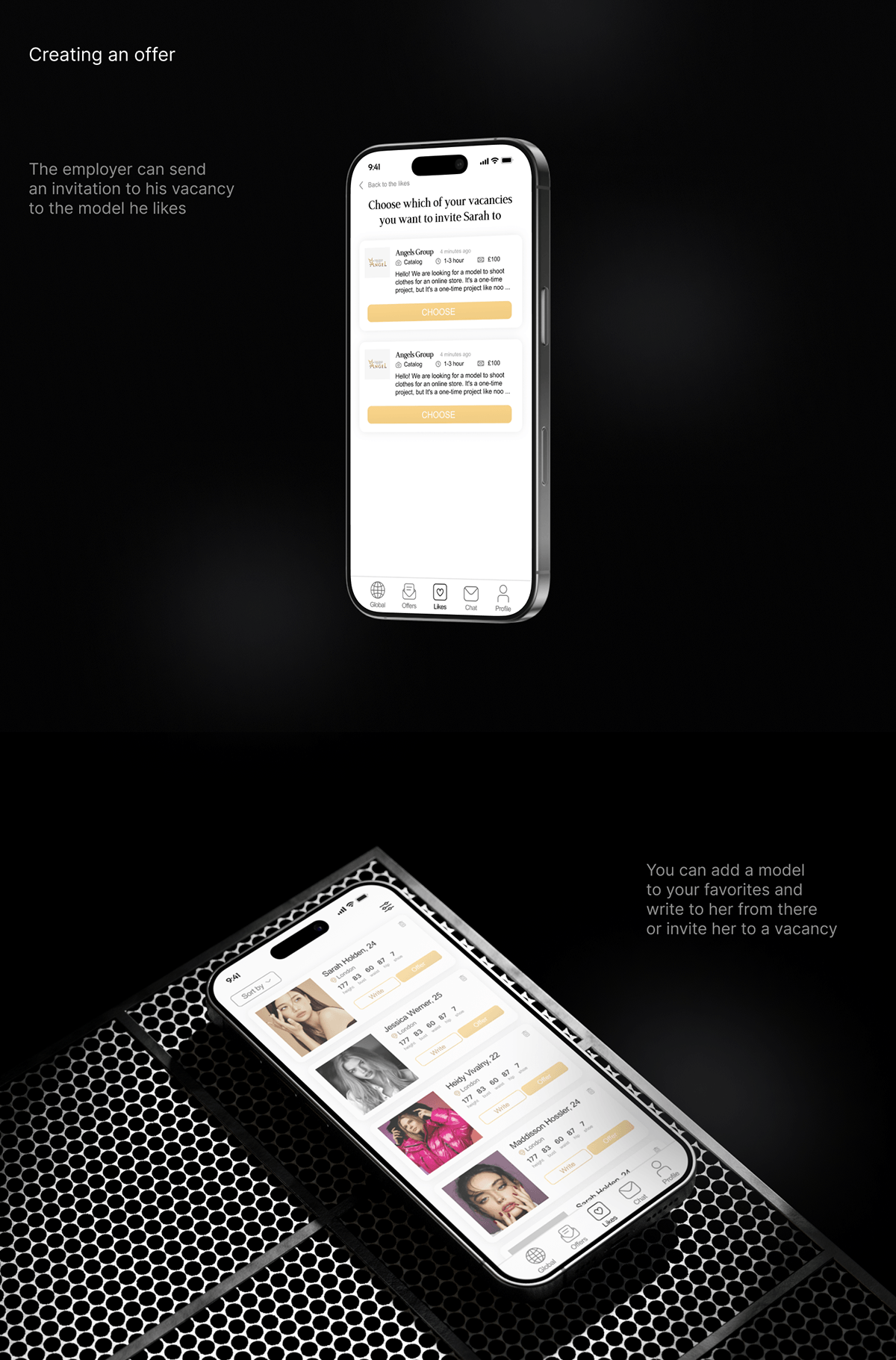 Monte model. App for models & employers — Изображение №11 — Интерфейсы на Dprofile