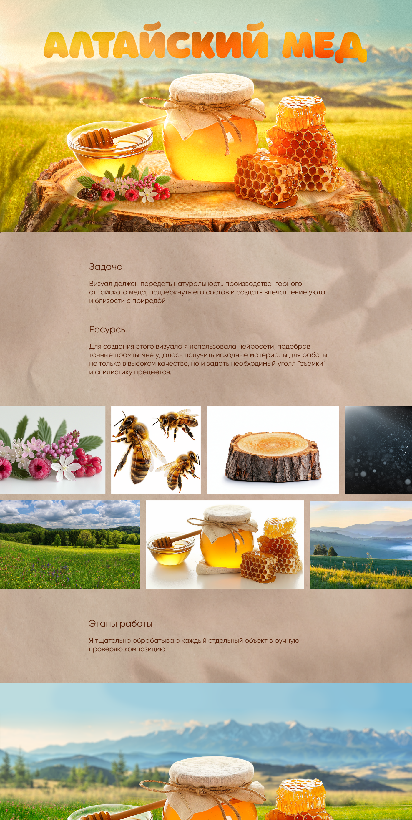 Key Visual Altai honey — Изображение №1 — Графика на Dprofile