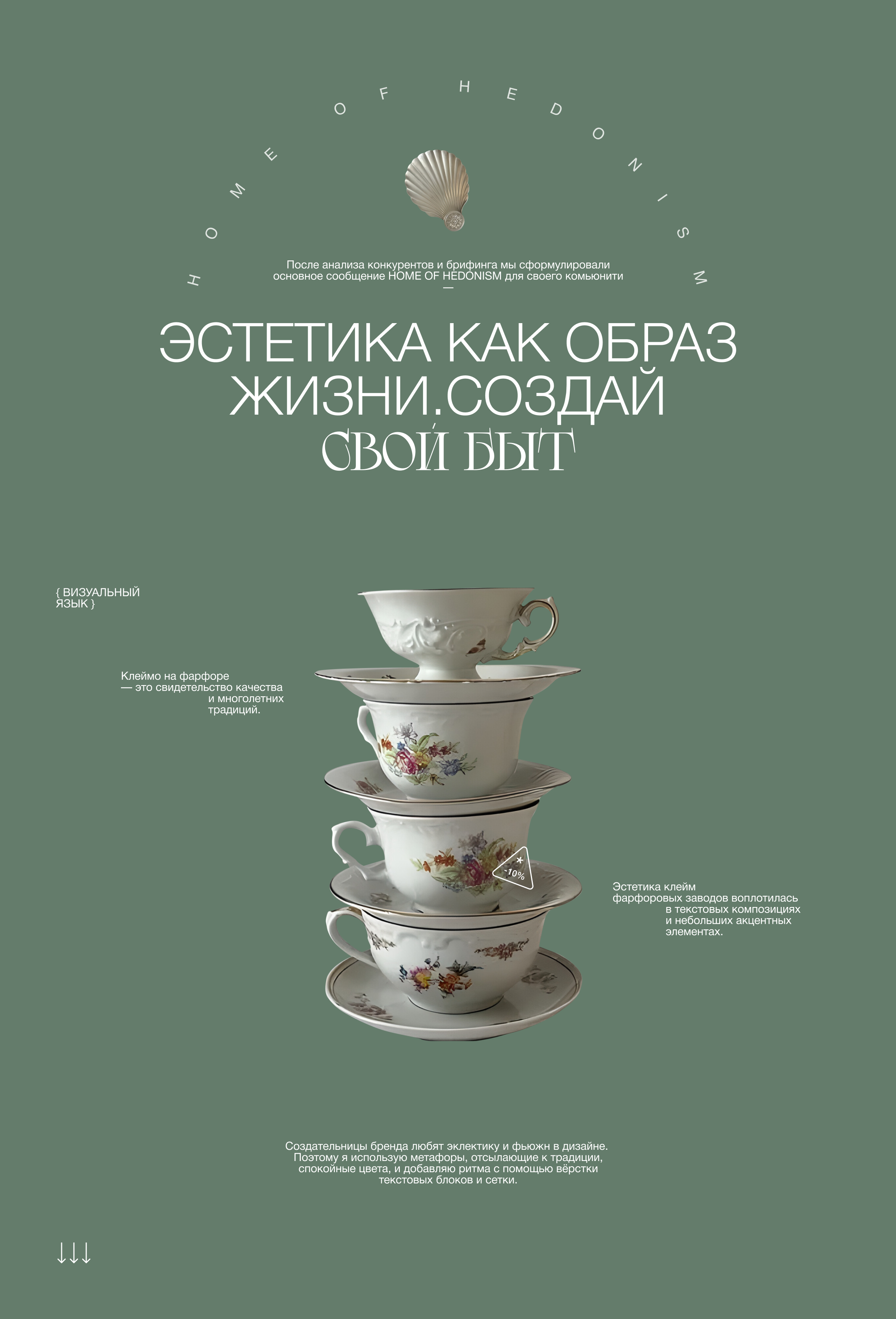 HOME OF HEDONISM — магазин винтажной посуды — Изображение №2 — Интерфейсы, Брендинг на Dprofile