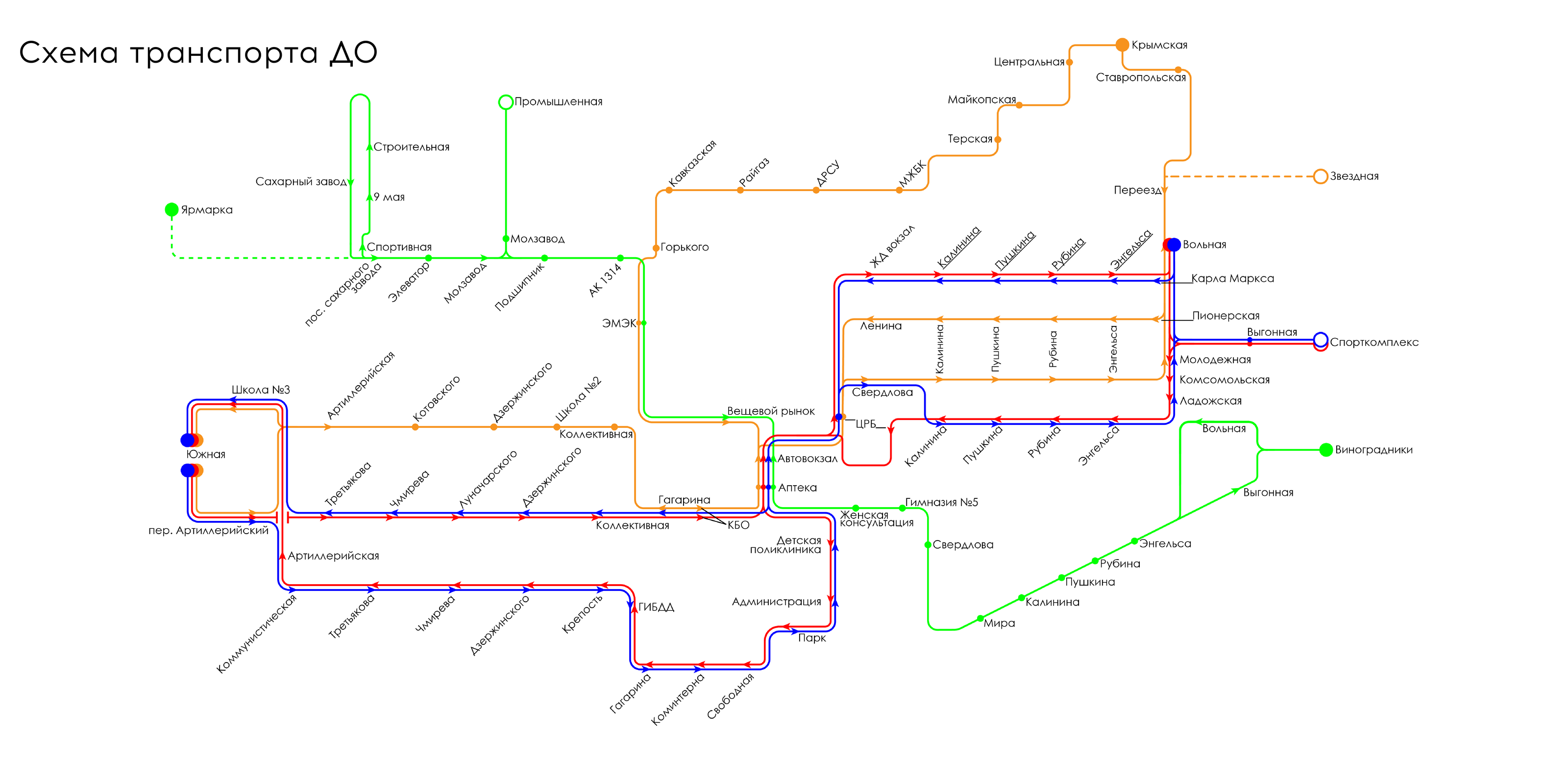Транспортная карта г. Усть-Лабинск — Изображение №2 — Графика на Dprofile